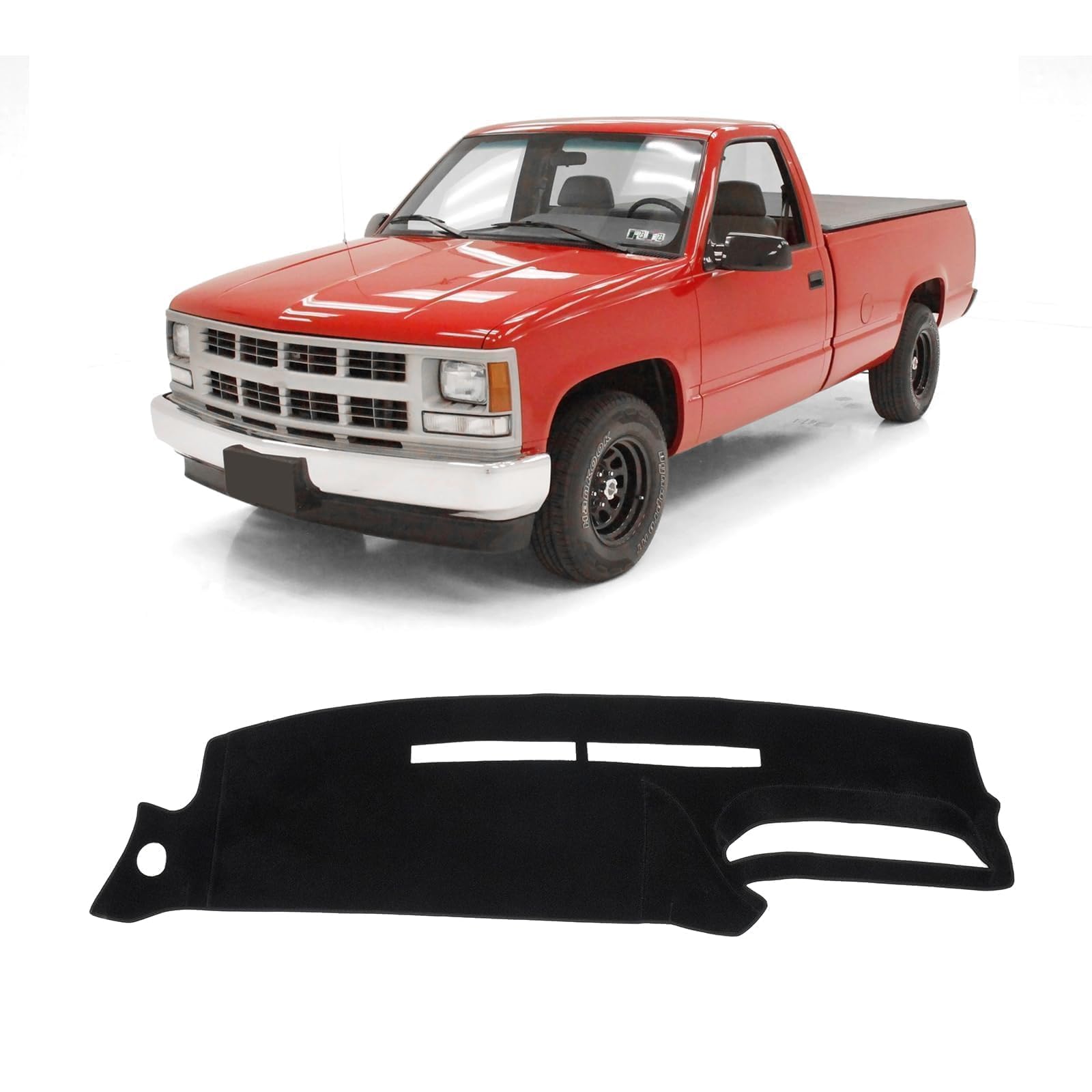 Gray & Black Non-Slip Dashboard Cover for Left-Hand Drive