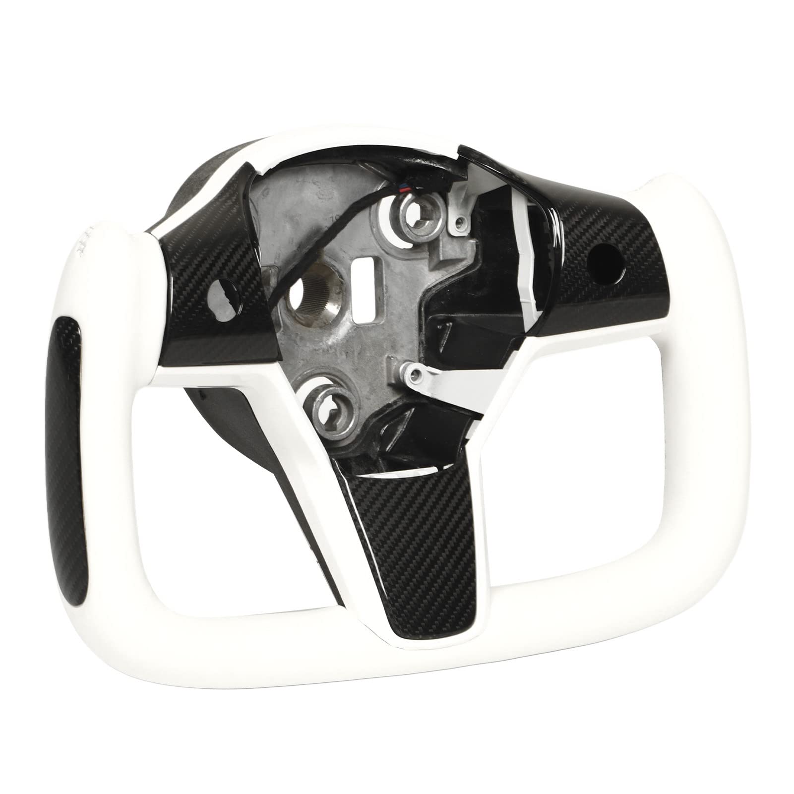 Carbon Steering Wheel Cover & Tray for Tesla 2017–2021