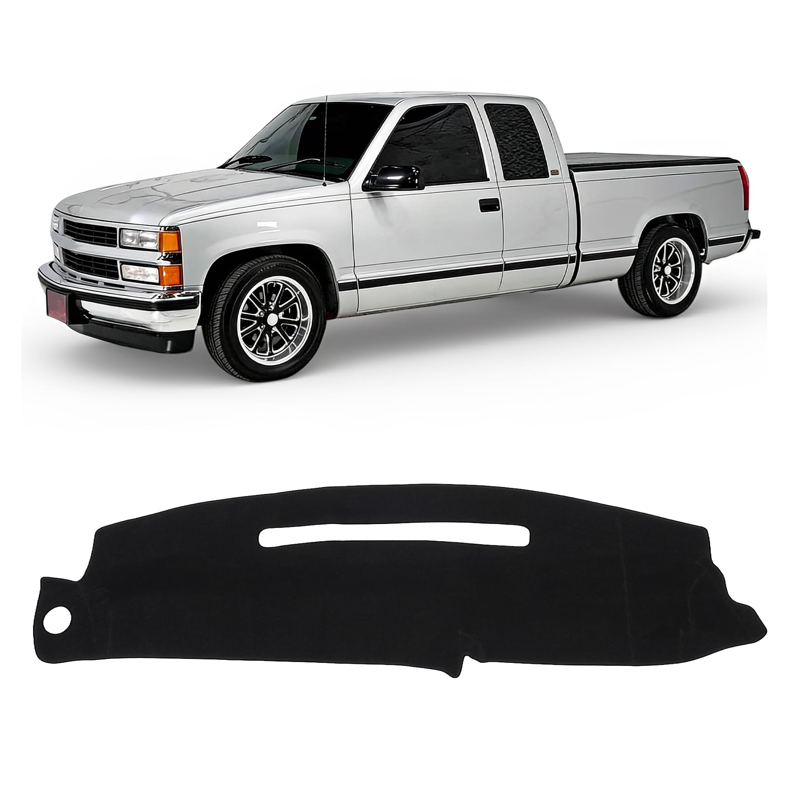 Gray & Black Non-Slip Dashboard Cover for Left-Hand Drive