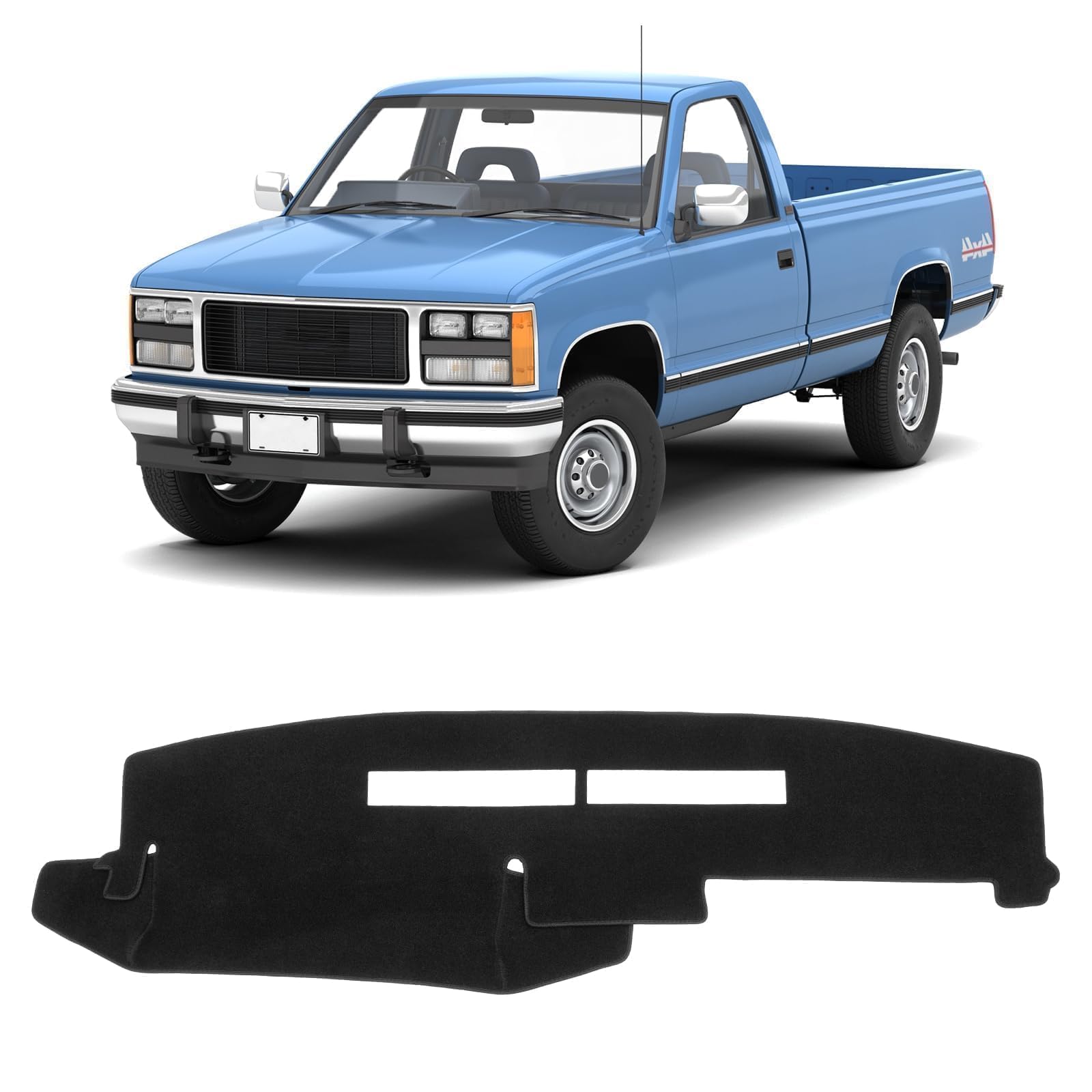 Gray & Black Non-Slip Dashboard Cover for Left-Hand Drive