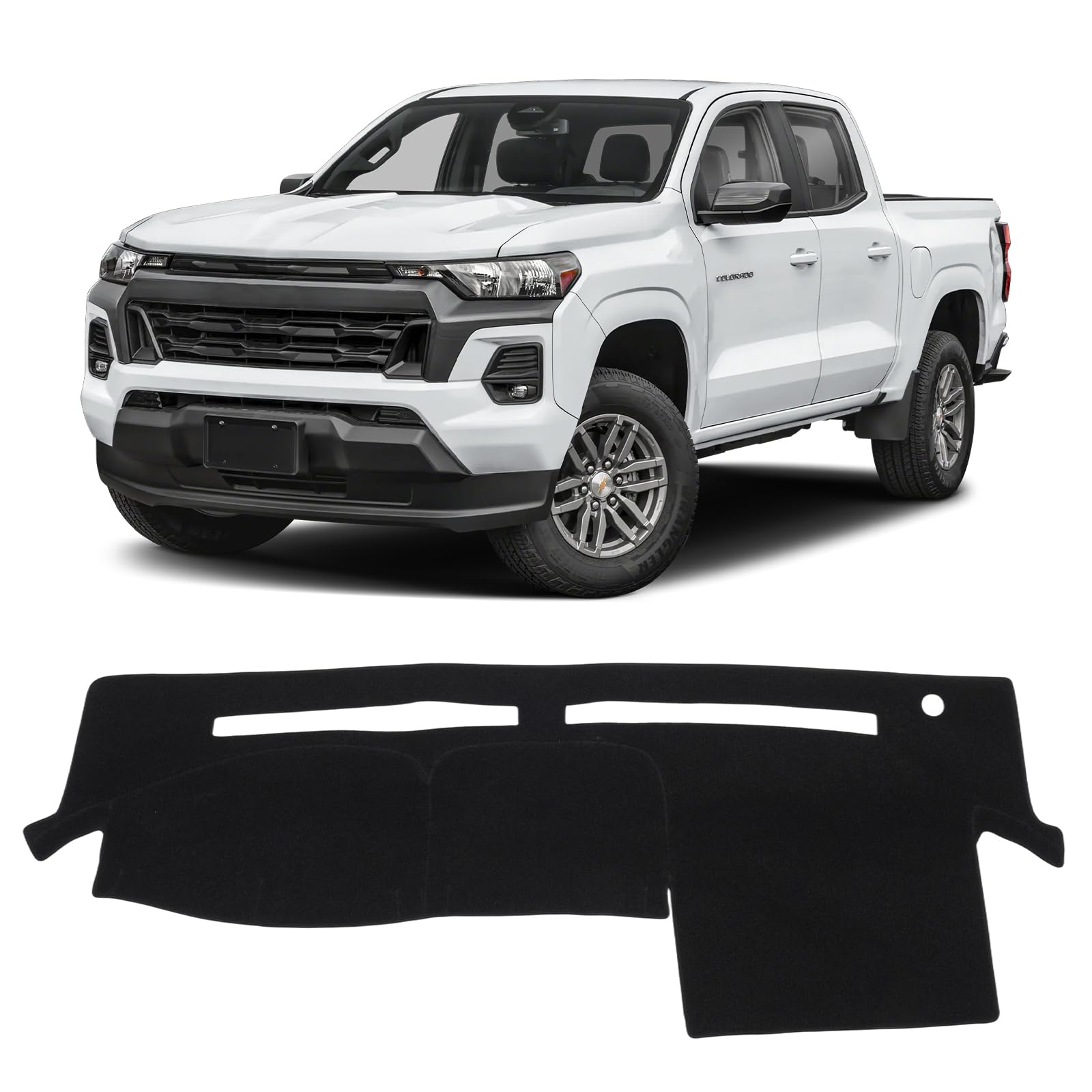 Gray & Black Non-Slip Dashboard Cover for Left-Hand Drive