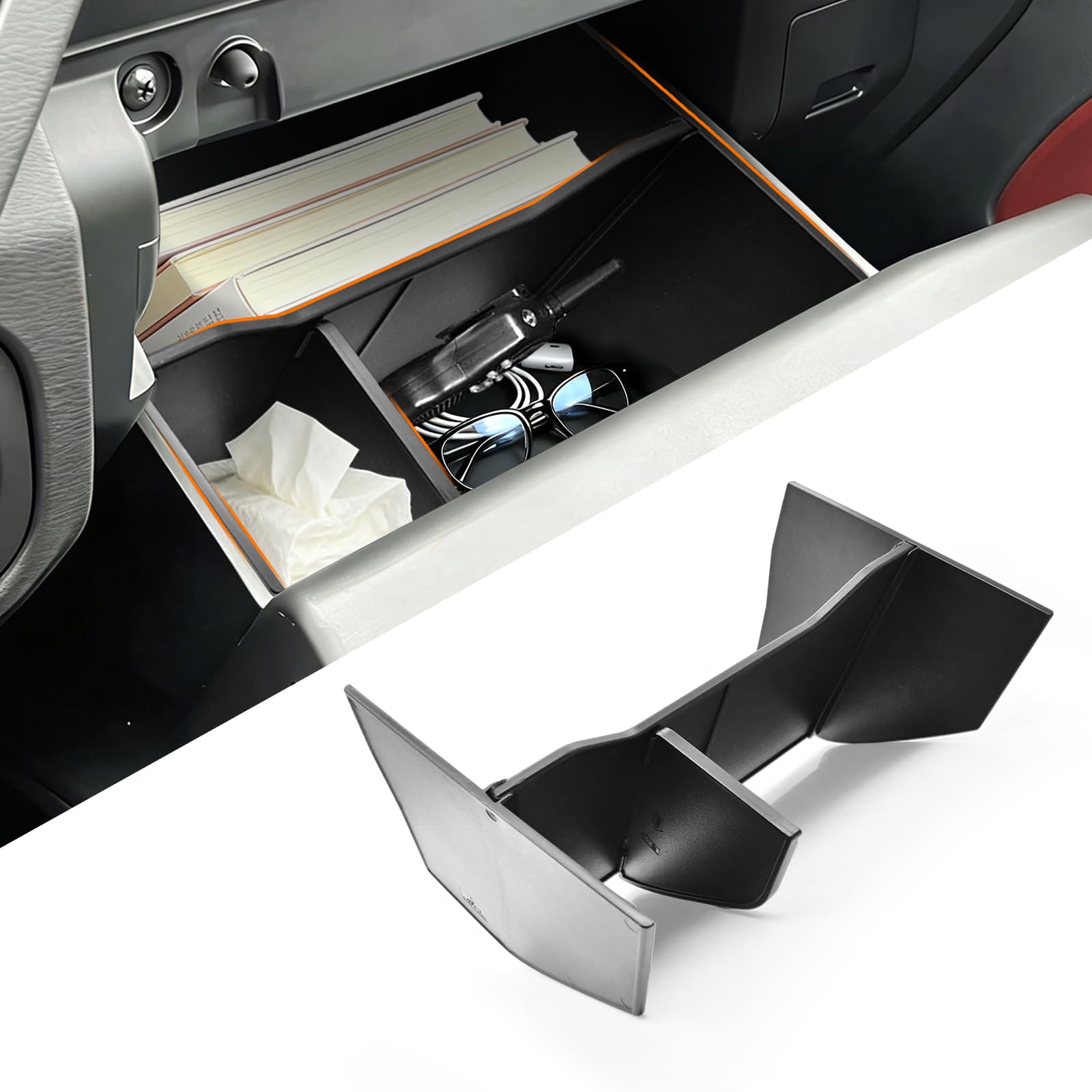 Durable ABS Car Interior Storage Organizer Tray