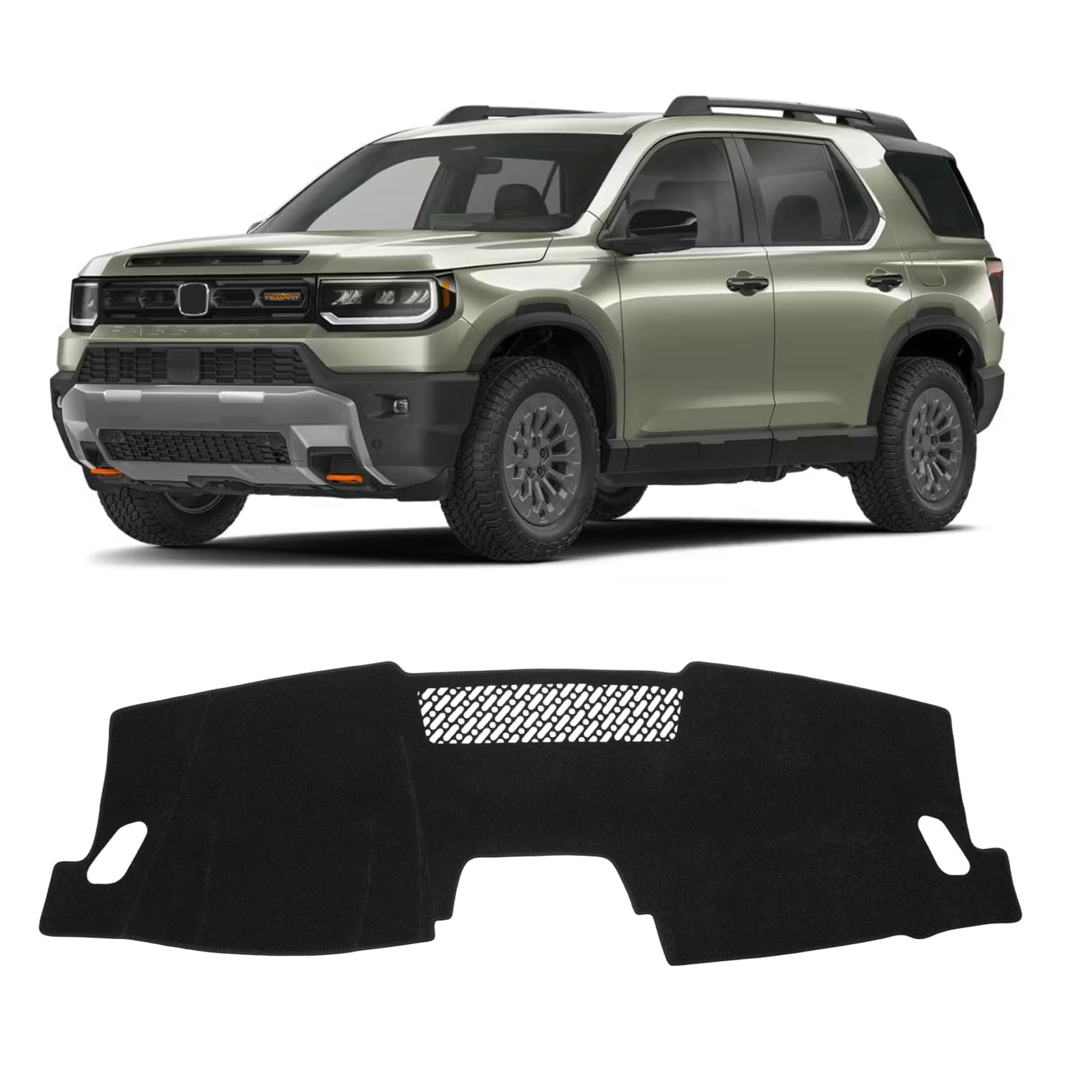 Gray & Black Non-Slip Dashboard Cover for Left-Hand Drive