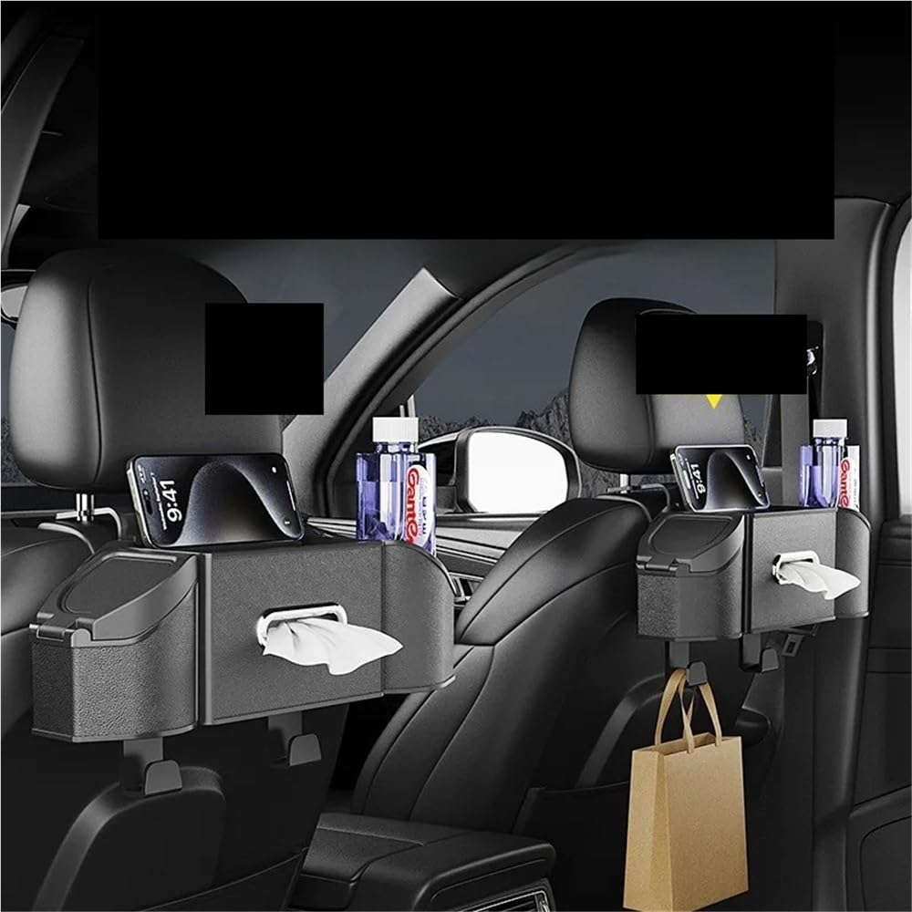 Multifunctional Seatback Organizer with Tissue & Cup Holders