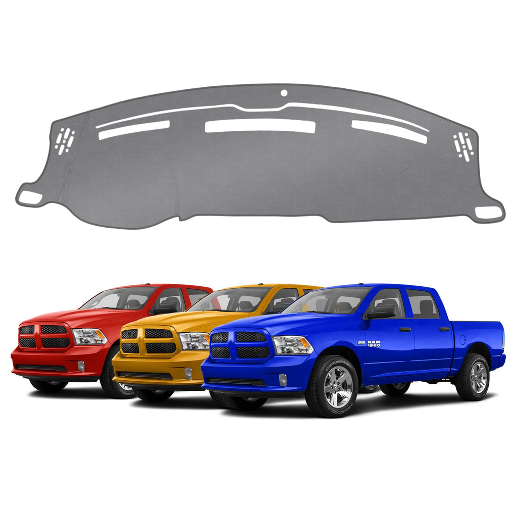 Gray & Black Non-Slip Dashboard Cover for Left-Hand Drive