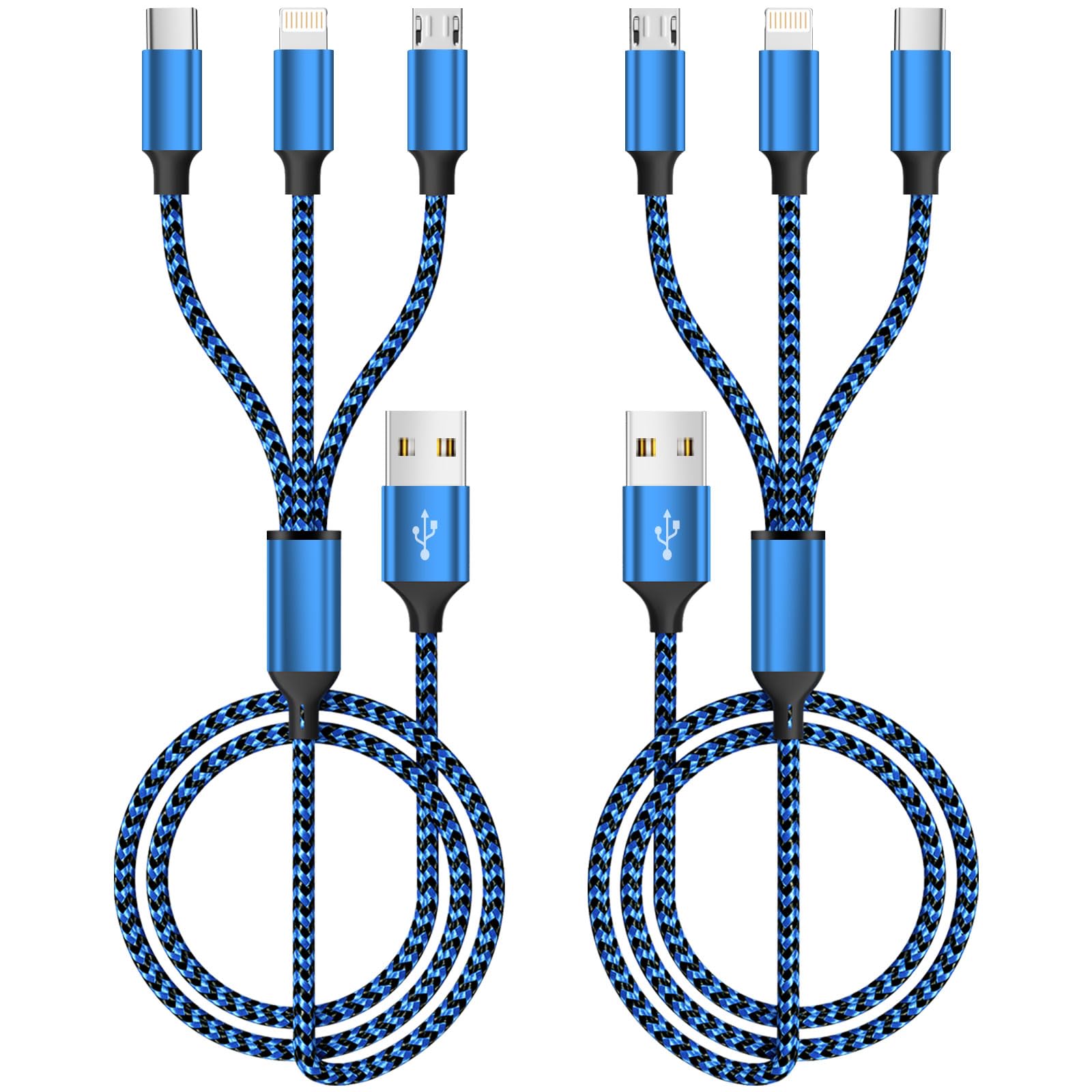 3-in-1 Retractable Multi Charging Cable with USB Ports