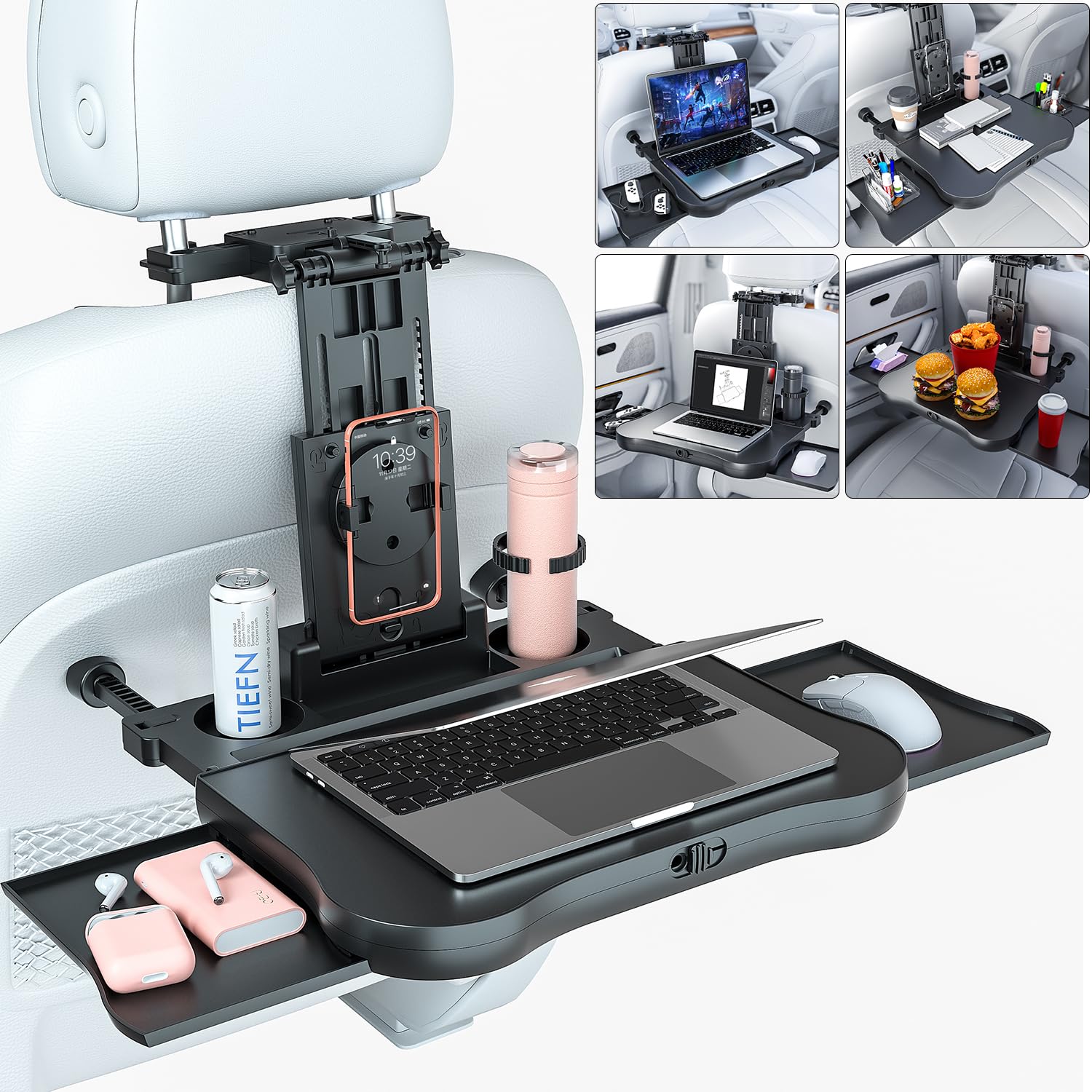 Foldable Steering Wheel & Backseat Car Travel Tray
