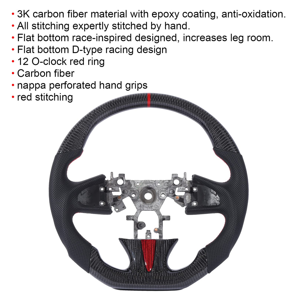 Breathable Carbon Fiber Leather Steering Wheel Cover