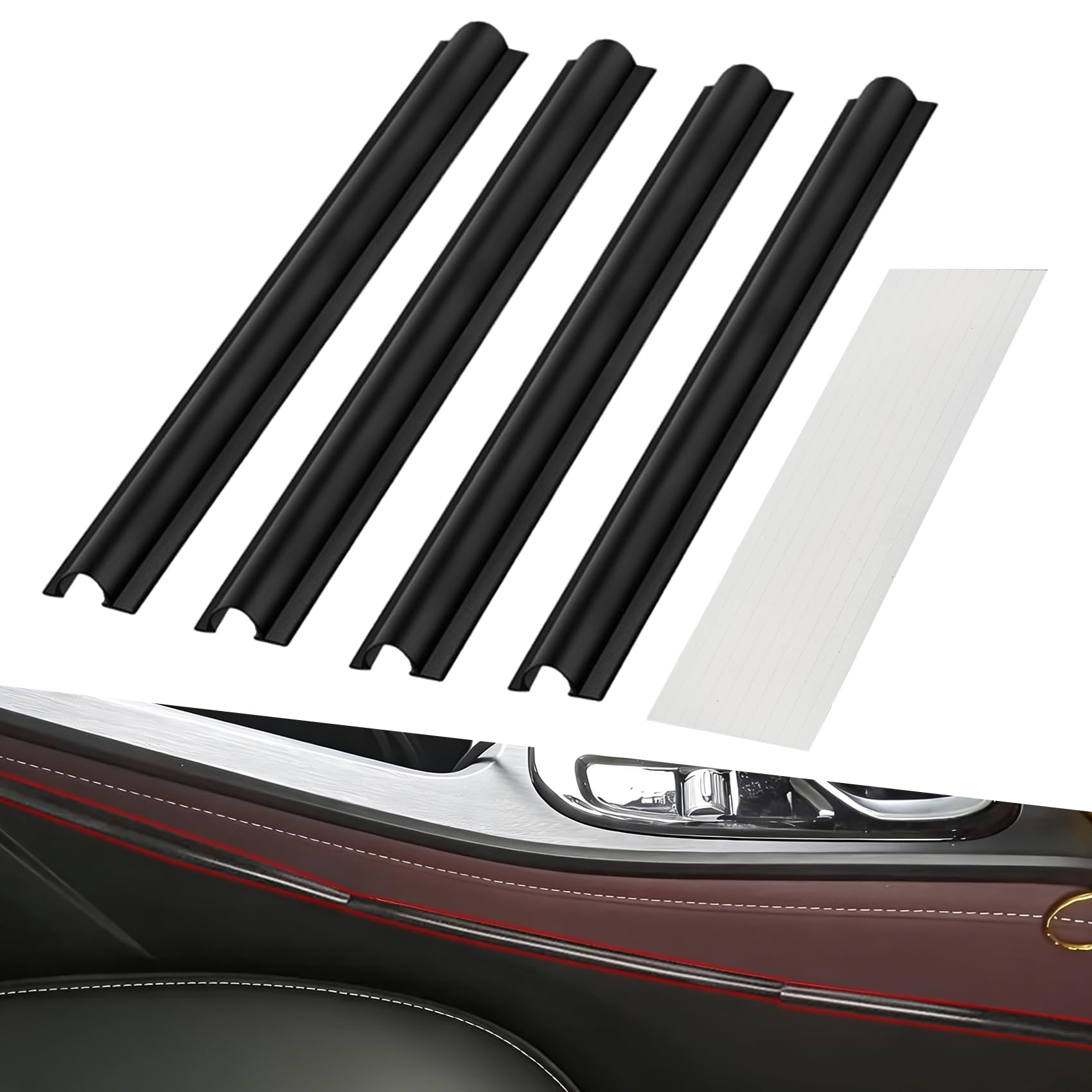 4-Piece Car Cable Management Covers for USB & Audio Wires