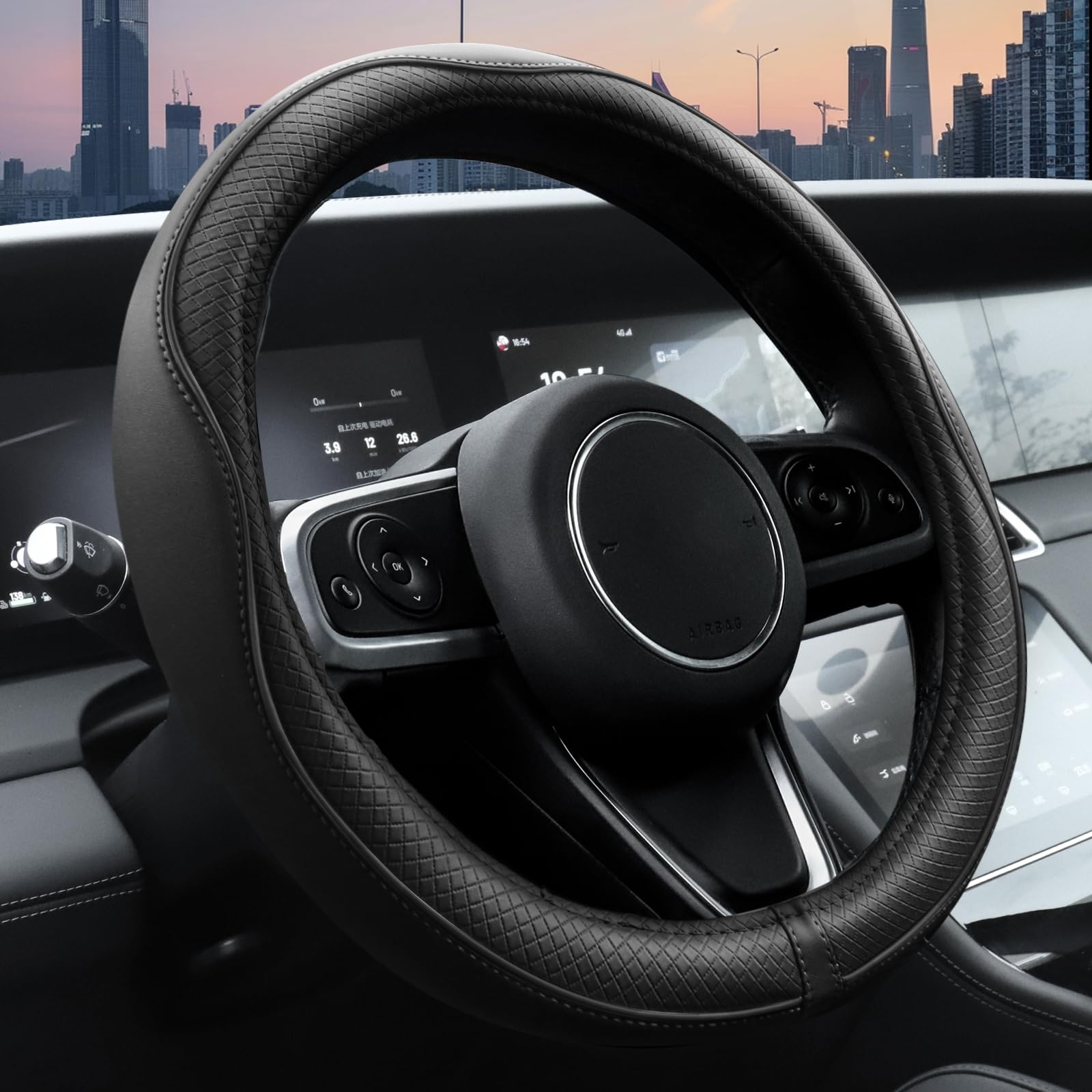 Durable Non-Slip Car Steering Wheel Cover for Daily Driving