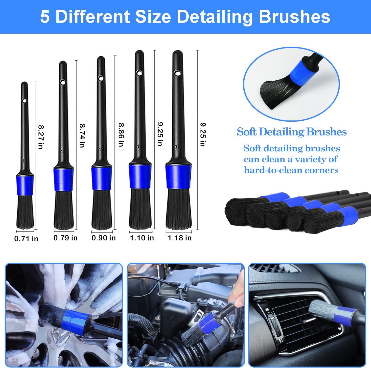 26-Piece Car Detailing Brush & Interior Cleaning Kit