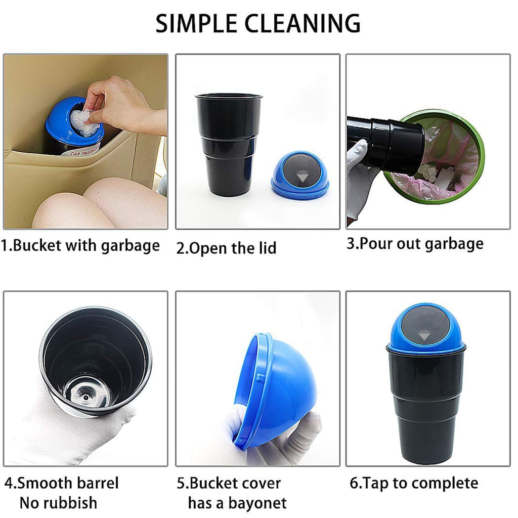 Portable Mini Car Trash Can for Interior Storage & Cleanup