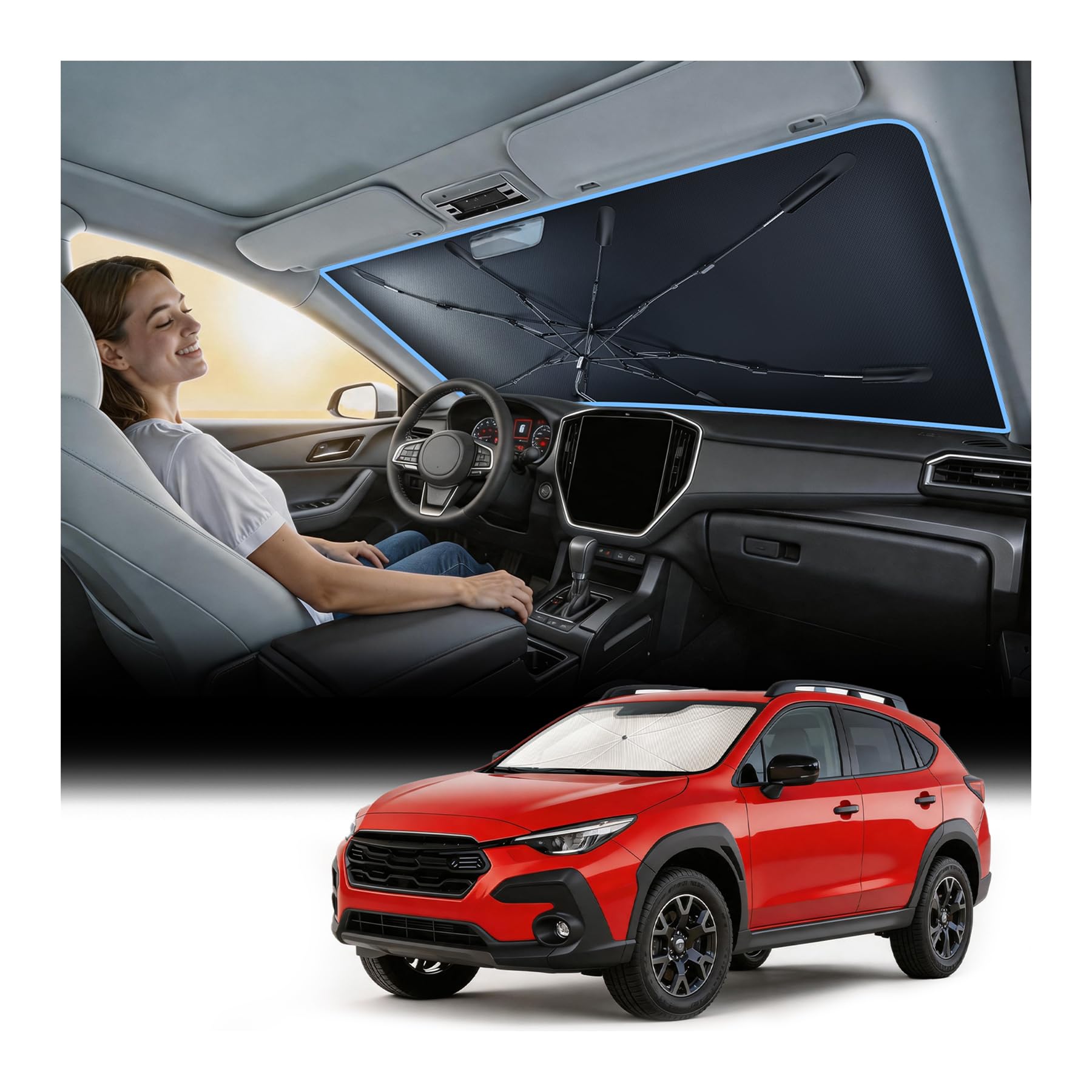 Foldable Windshield Sun Shade Umbrella for Cars