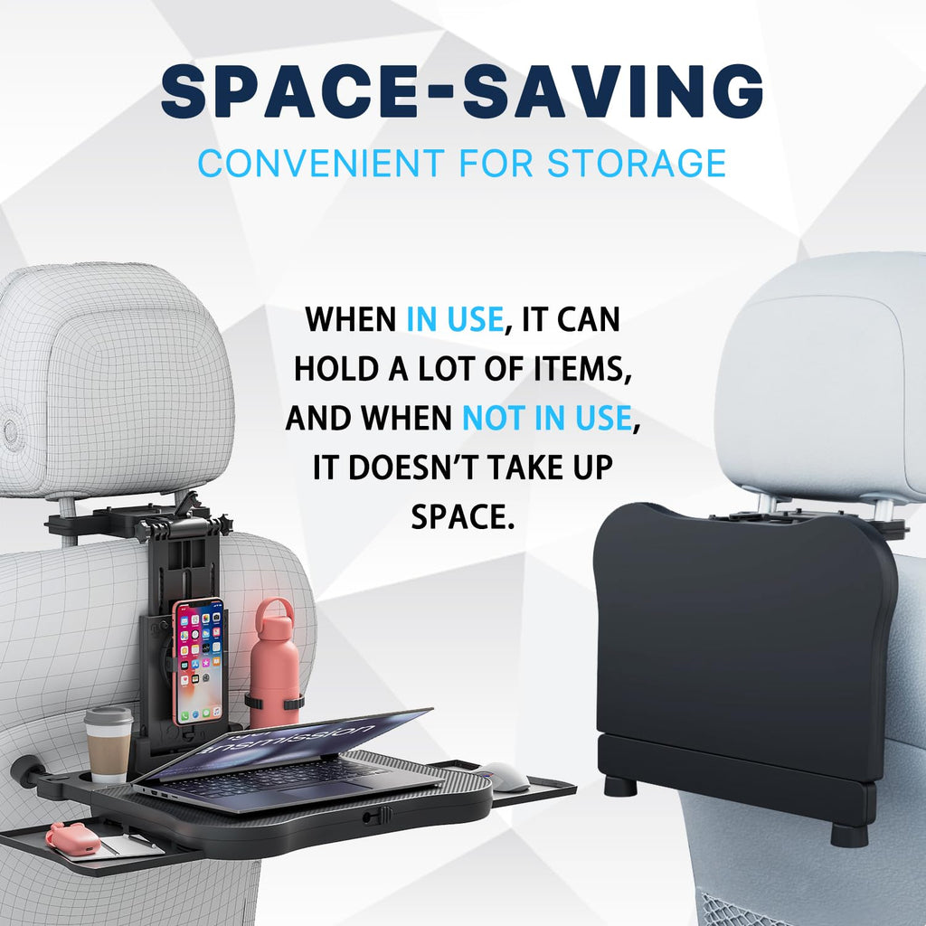 Foldable Steering Wheel & Backseat Car Travel Tray