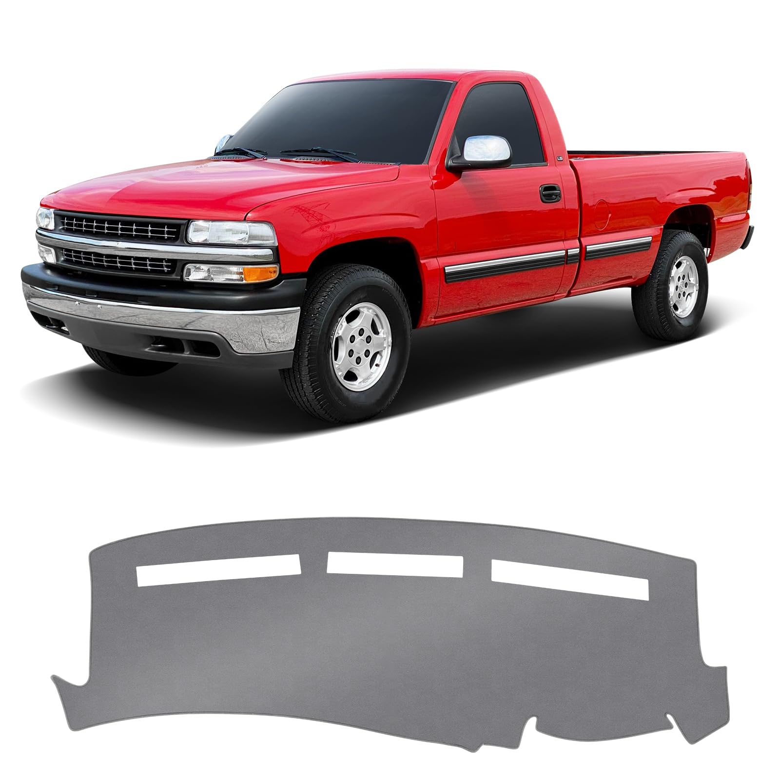 Gray & Black Non-Slip Dashboard Cover for Left-Hand Drive