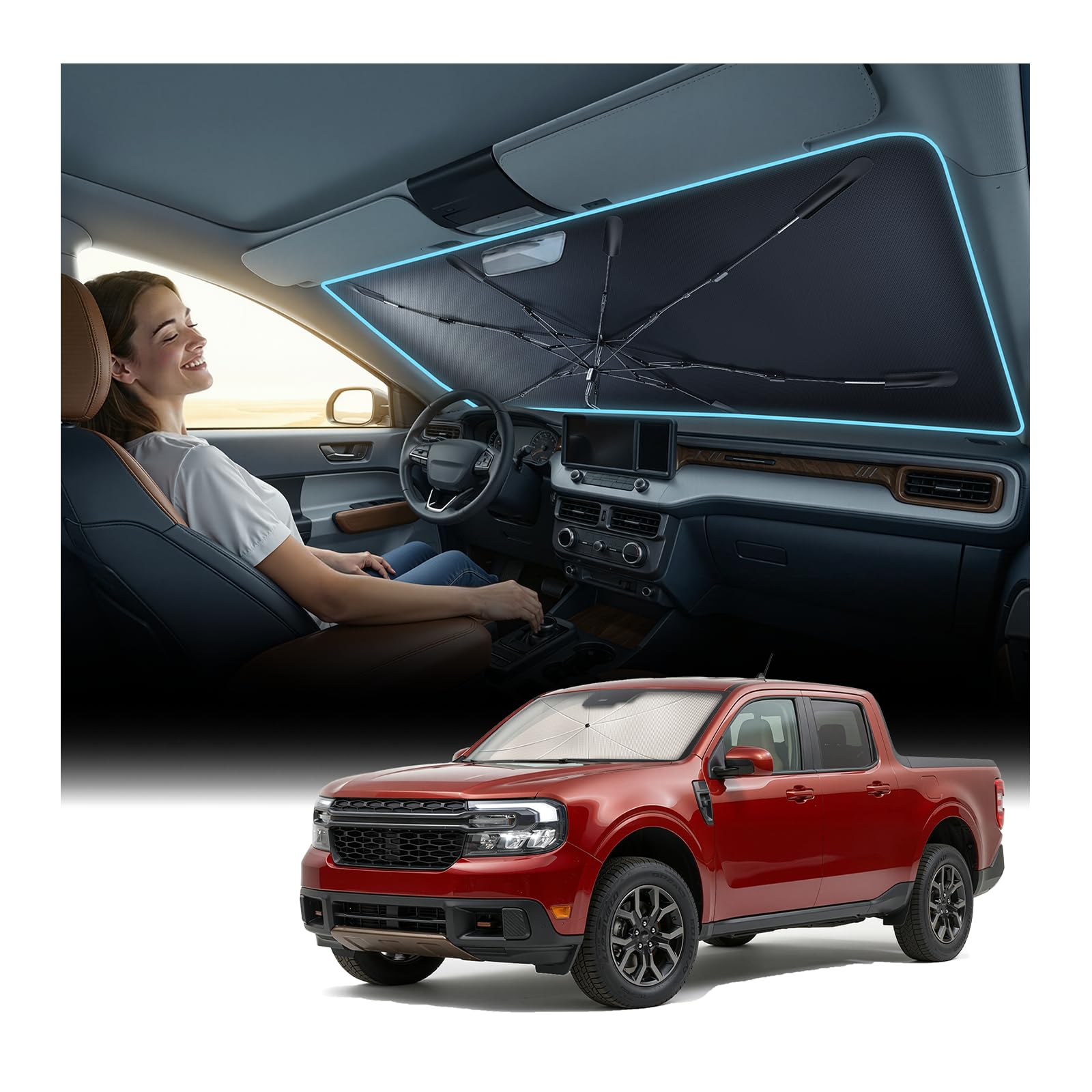 Foldable Windshield Sun Shade Umbrella for Cars