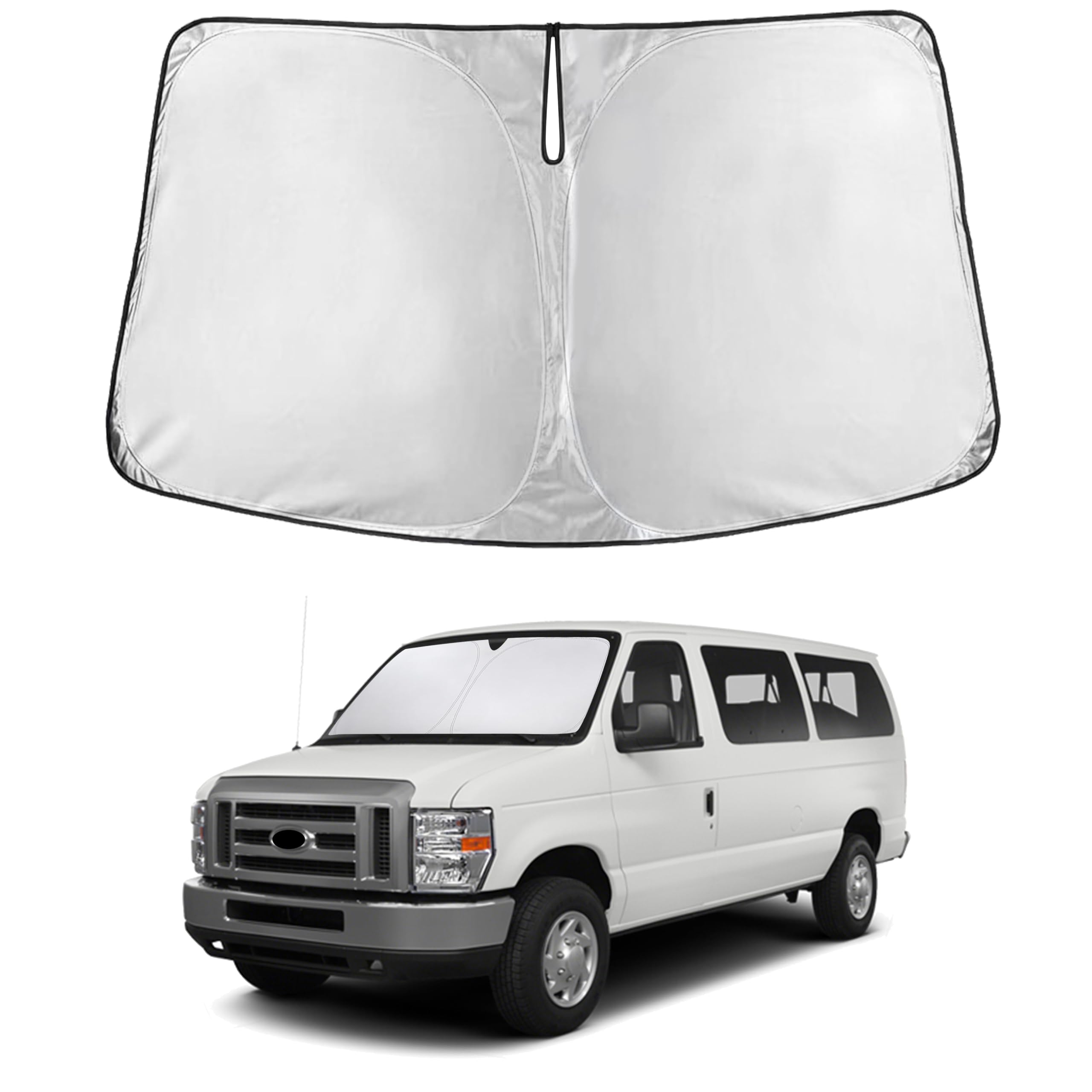 Reflective RV Windshield Sunshade for UV & Heat Protection