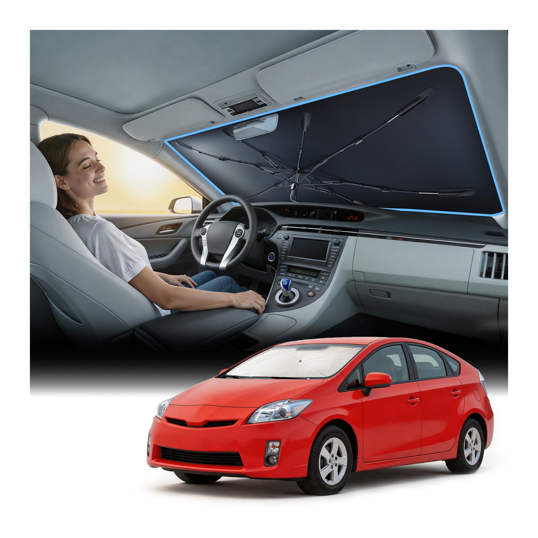 Foldable Windshield Sun Shade Umbrella for Cars