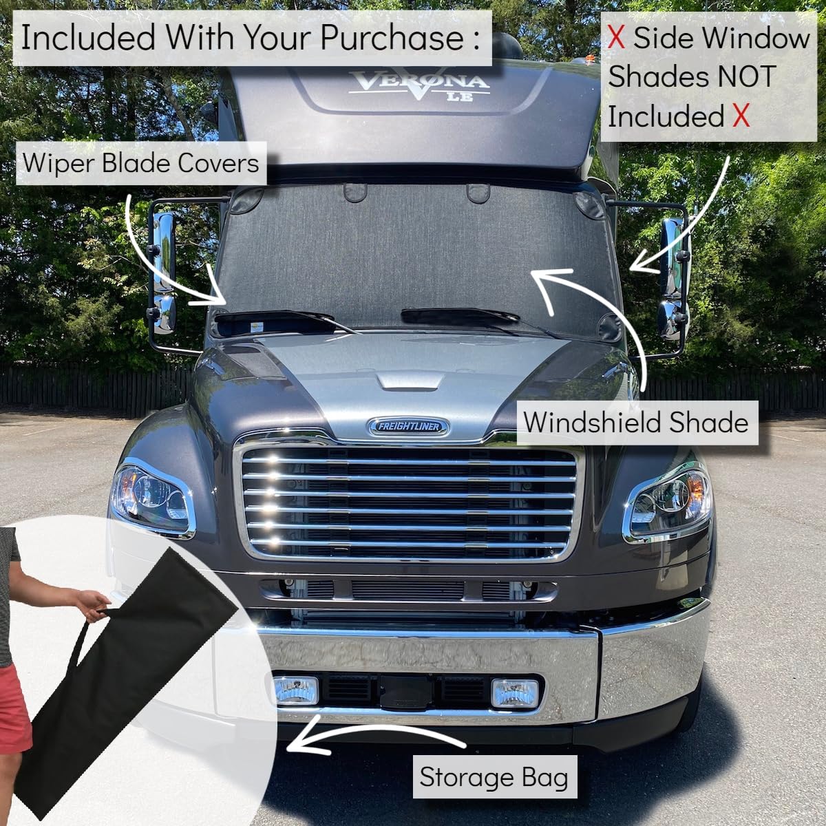 Magnetic RV Windshield Sun Shade for Heat Reduction