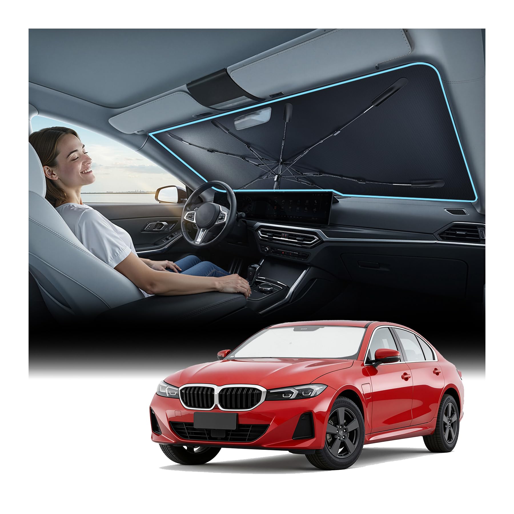 Foldable Windshield Sun Shade Umbrella for Cars