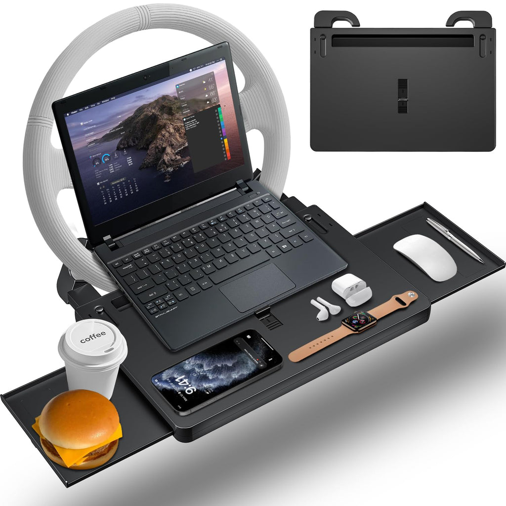 Foldable Steering Wheel & Backseat Car Travel Tray