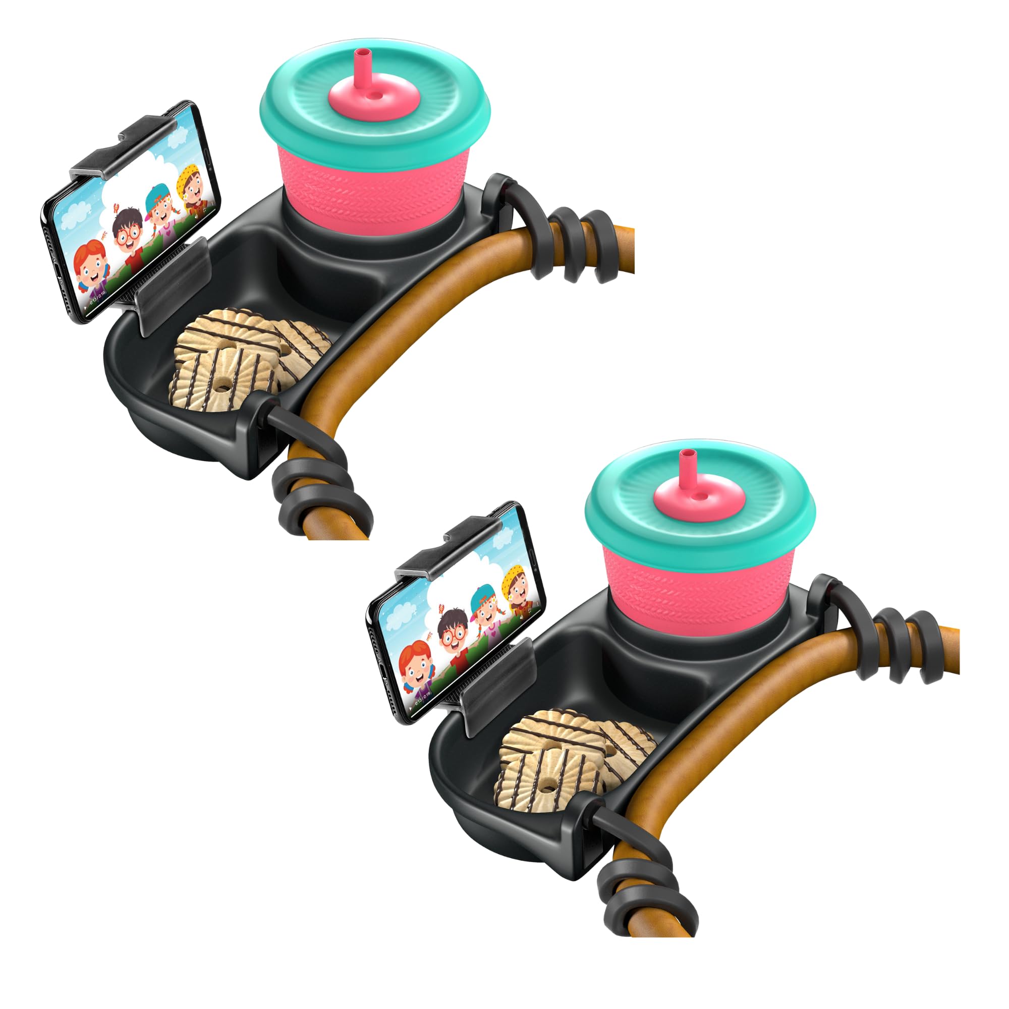 Universal Stroller Snack Tray & Cup Holder Attachment