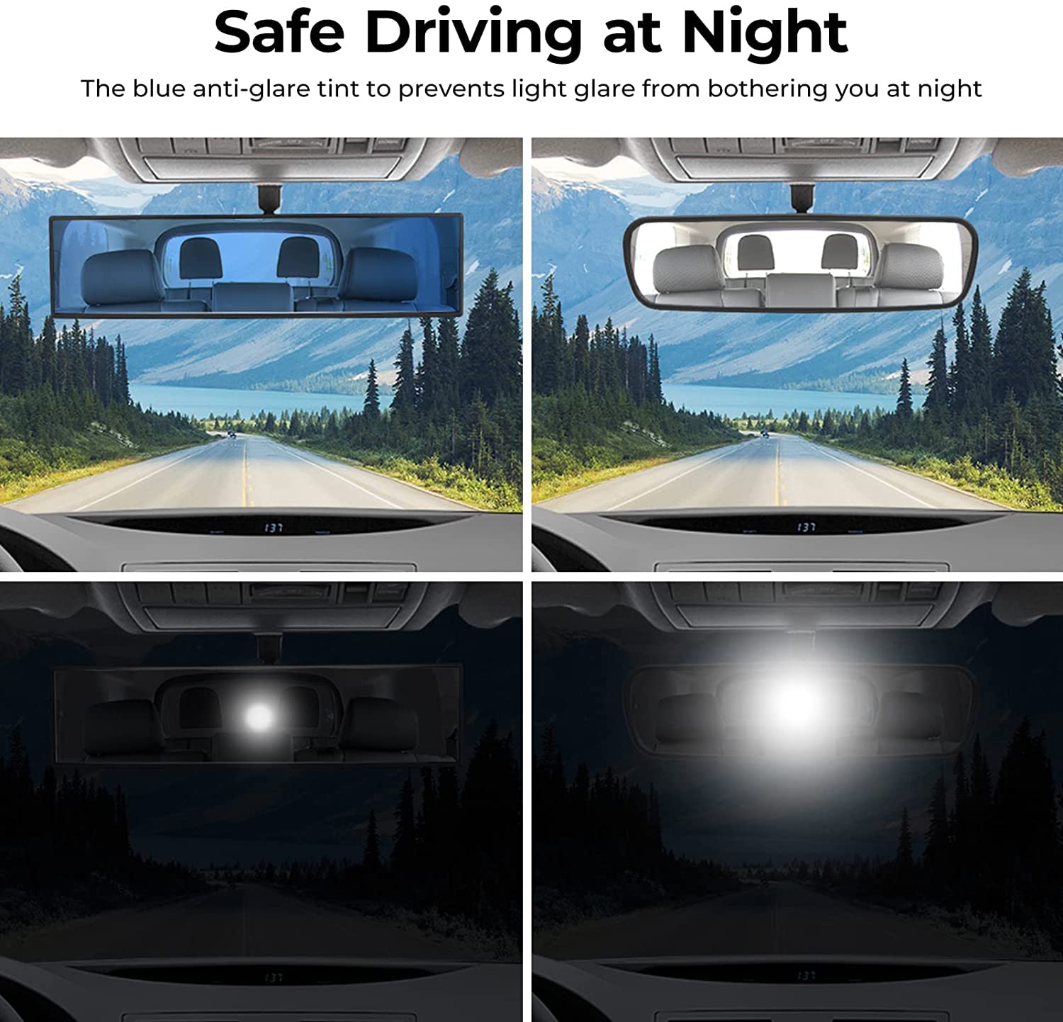 Wide-Angle Car Rearview Mirror for Enhanced Driving View