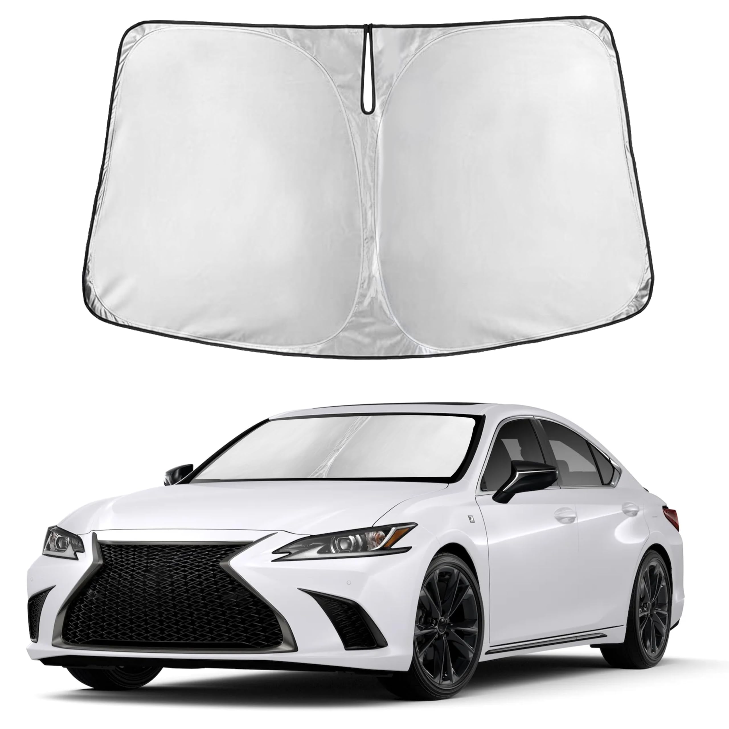 Front Windshield Sun Shade & Car Window Sun Visor