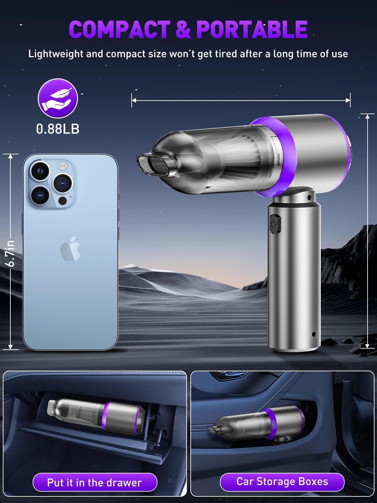 Cordless 4-in-1 High-Power Car Vacuum & Air Duster