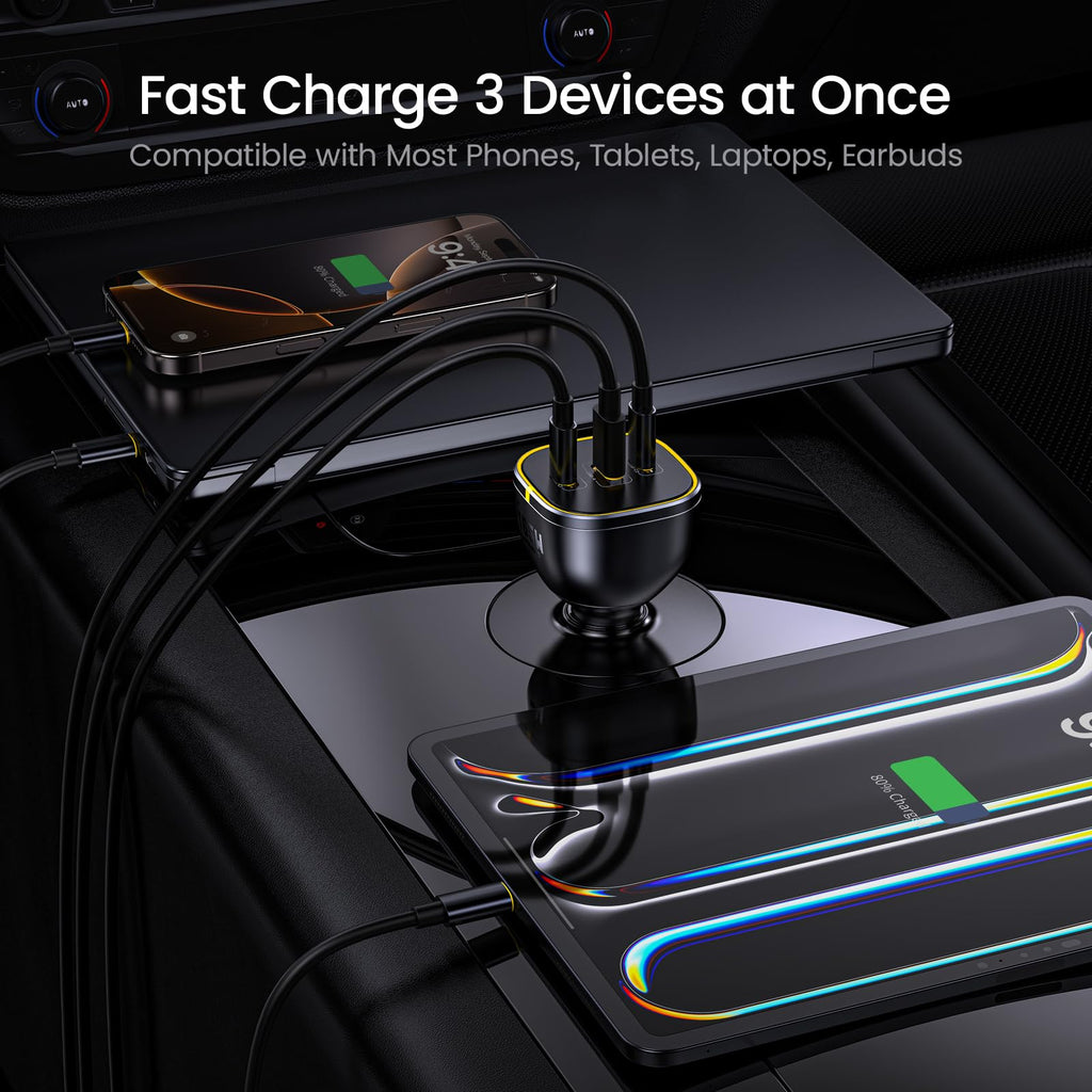 165W USB-C Laptop Car Charger & 40000mAh Power Bank