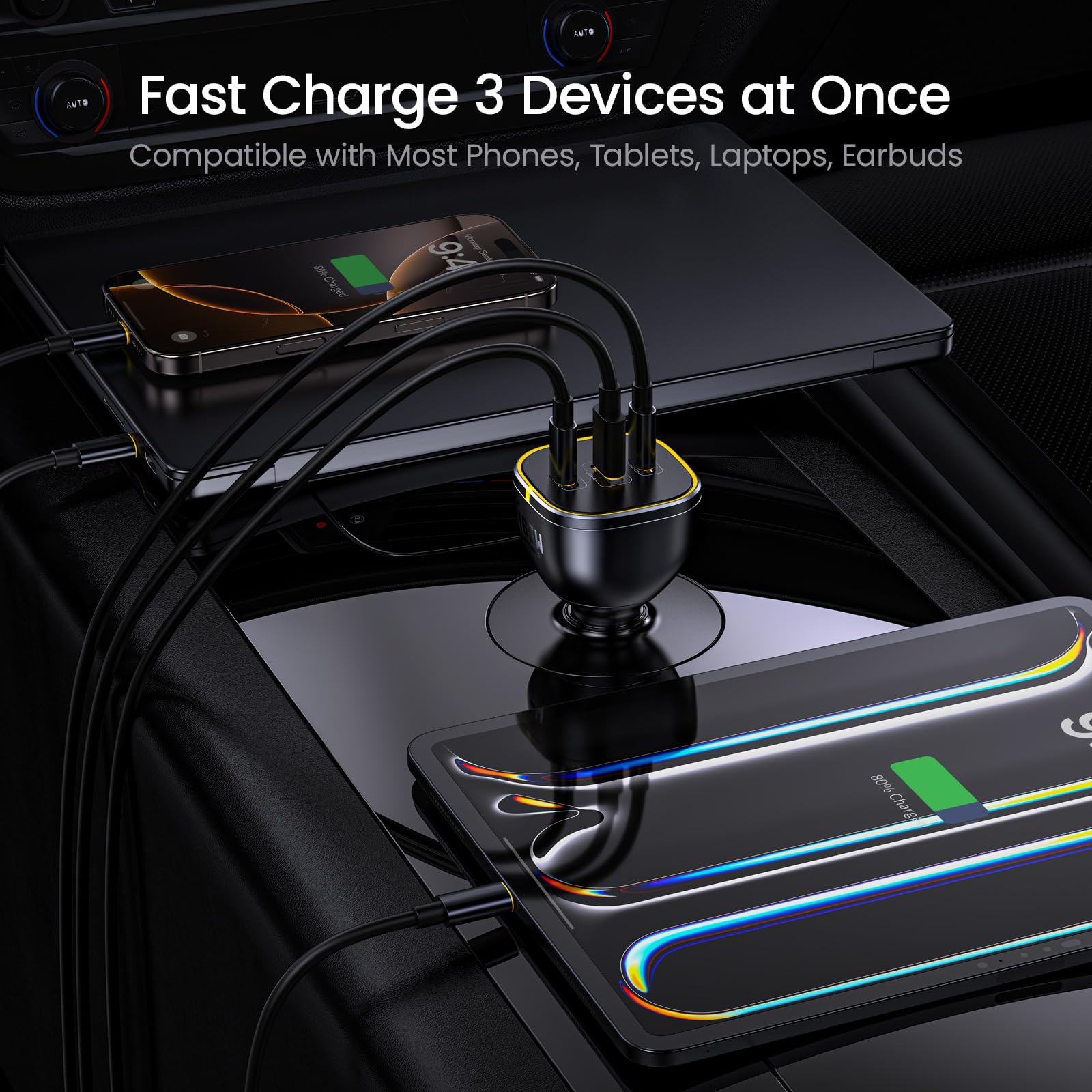 165W USB-C Laptop Car Charger & 40000mAh Power Bank