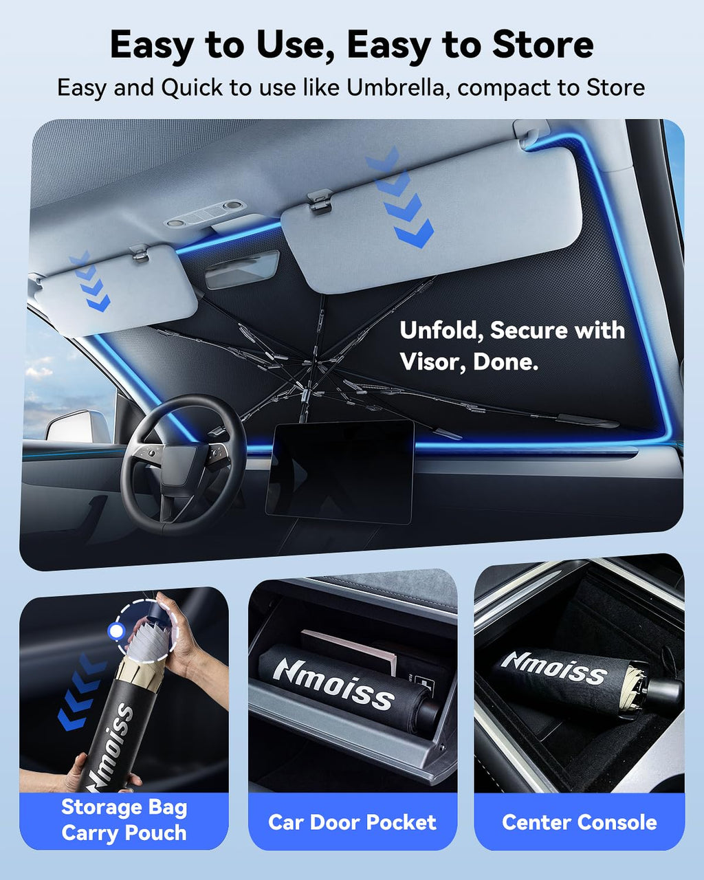 Foldable Windshield Sun Shade Umbrella for Cars