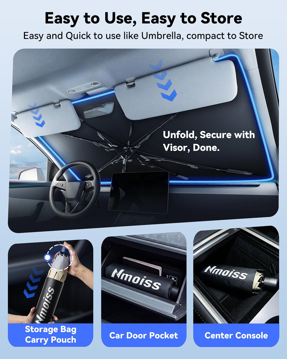 Foldable Windshield Sun Shade Umbrella for Cars