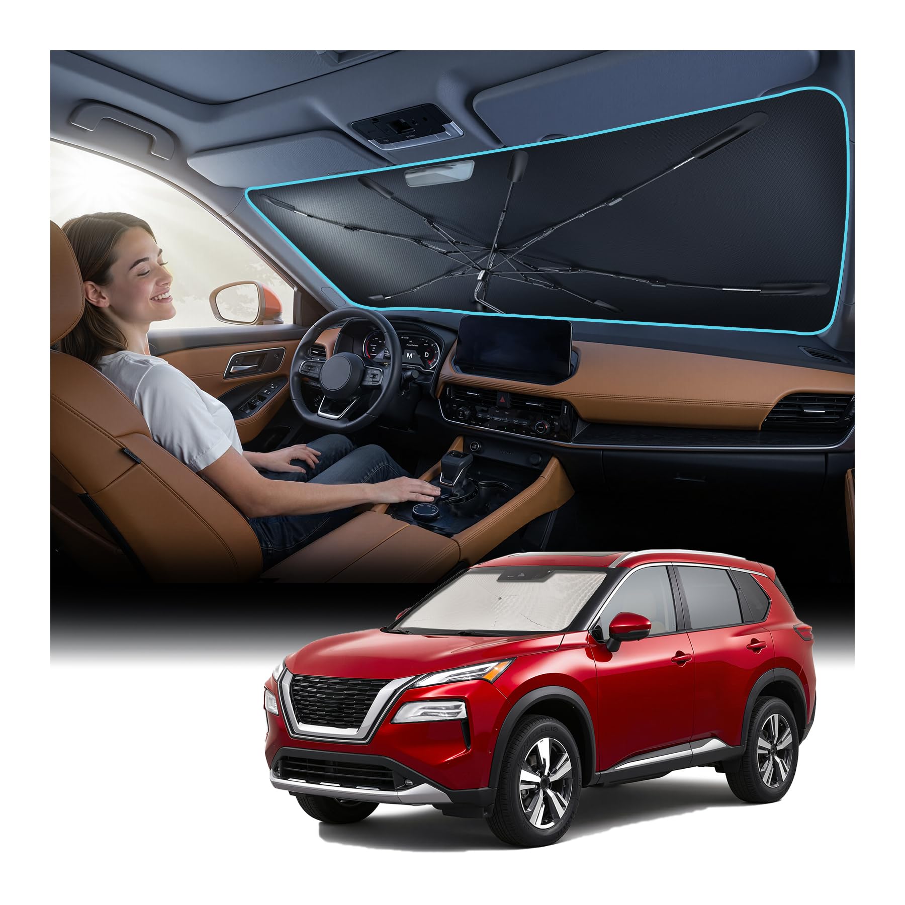 Foldable Windshield Sun Shade Umbrella for Cars