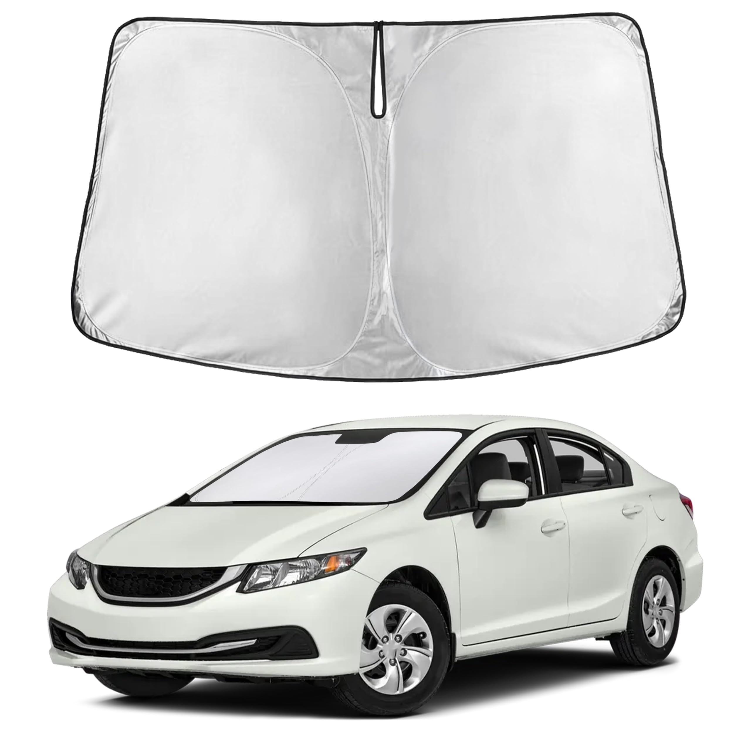 Front Windshield Sun Shade & Car Window Sun Visor