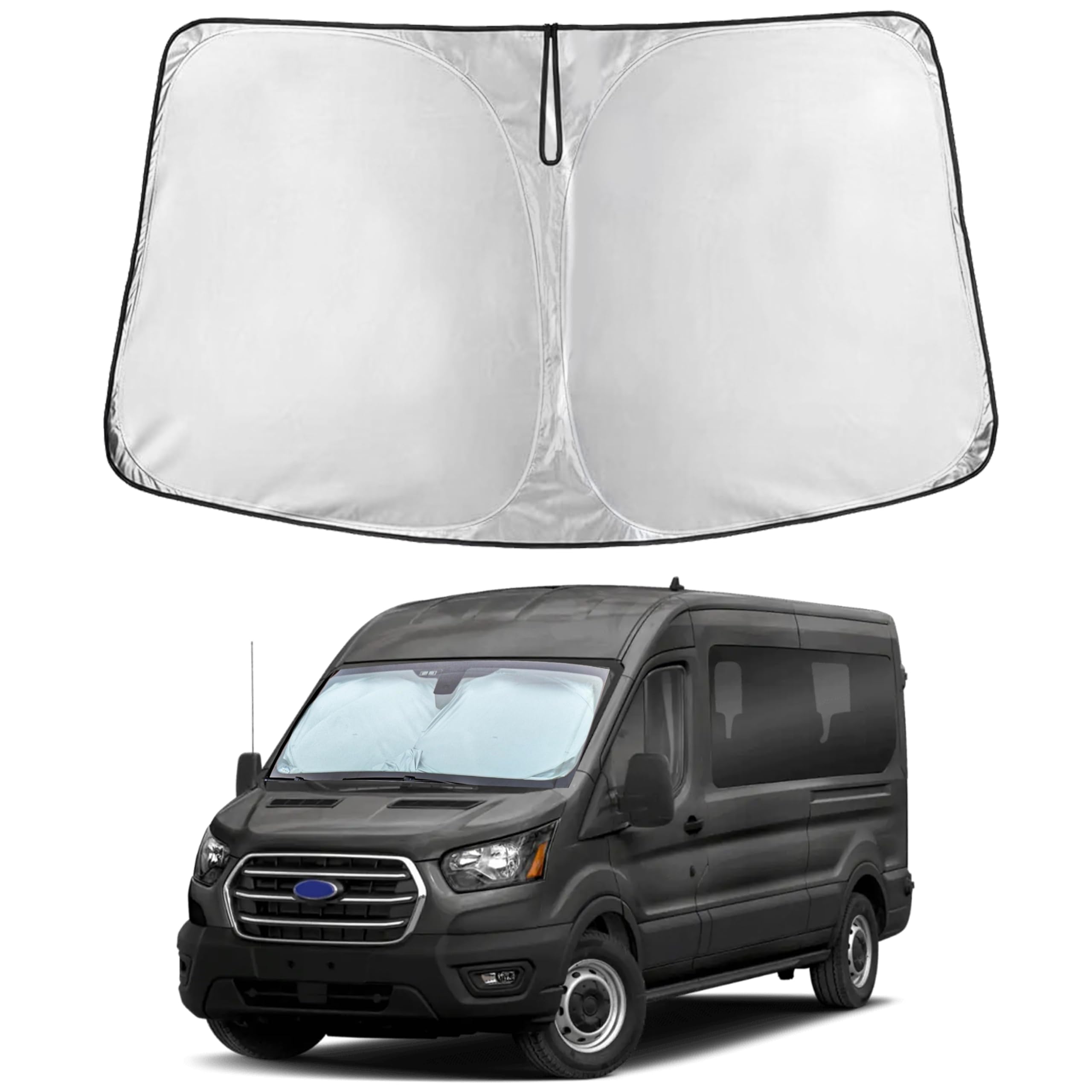 Reflective RV Windshield Sunshade for UV & Heat Protection