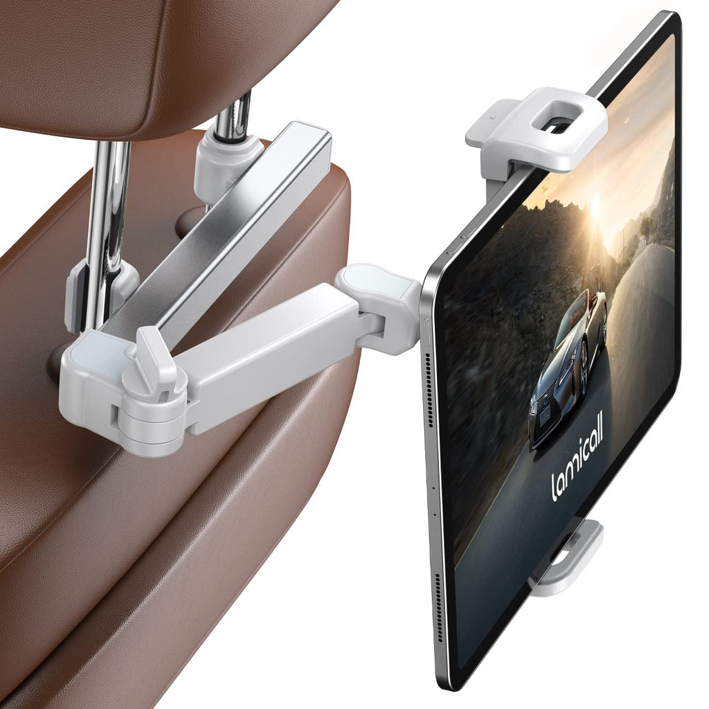 Adjustable 3-in-1 Headrest Tablet Holder for 4.7–11" Devices