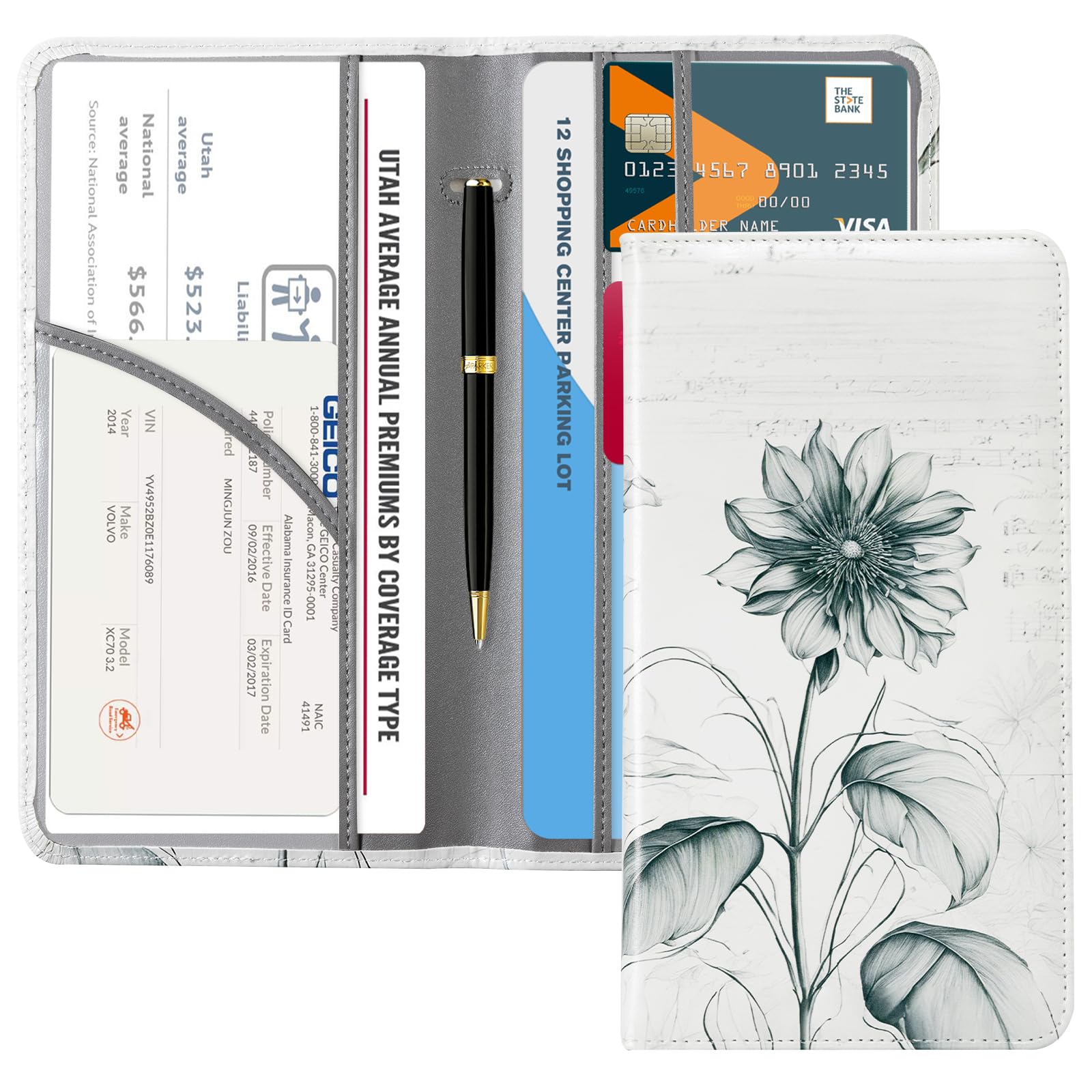 Car Registration & Insurance Holder for Glove Box Storage