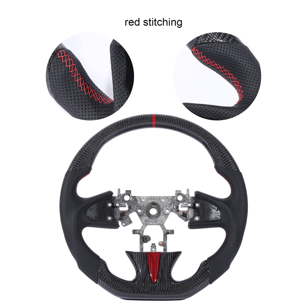 Breathable Carbon Fiber Leather Steering Wheel Cover