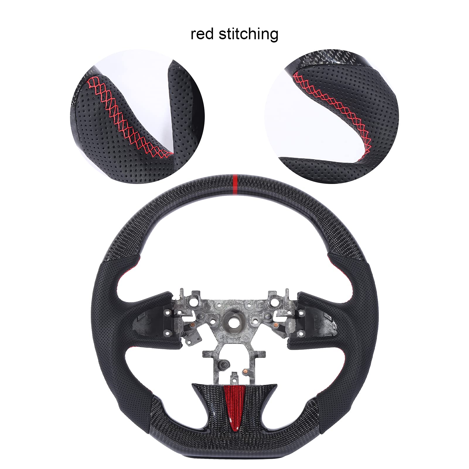 Breathable Carbon Fiber Leather Steering Wheel Cover