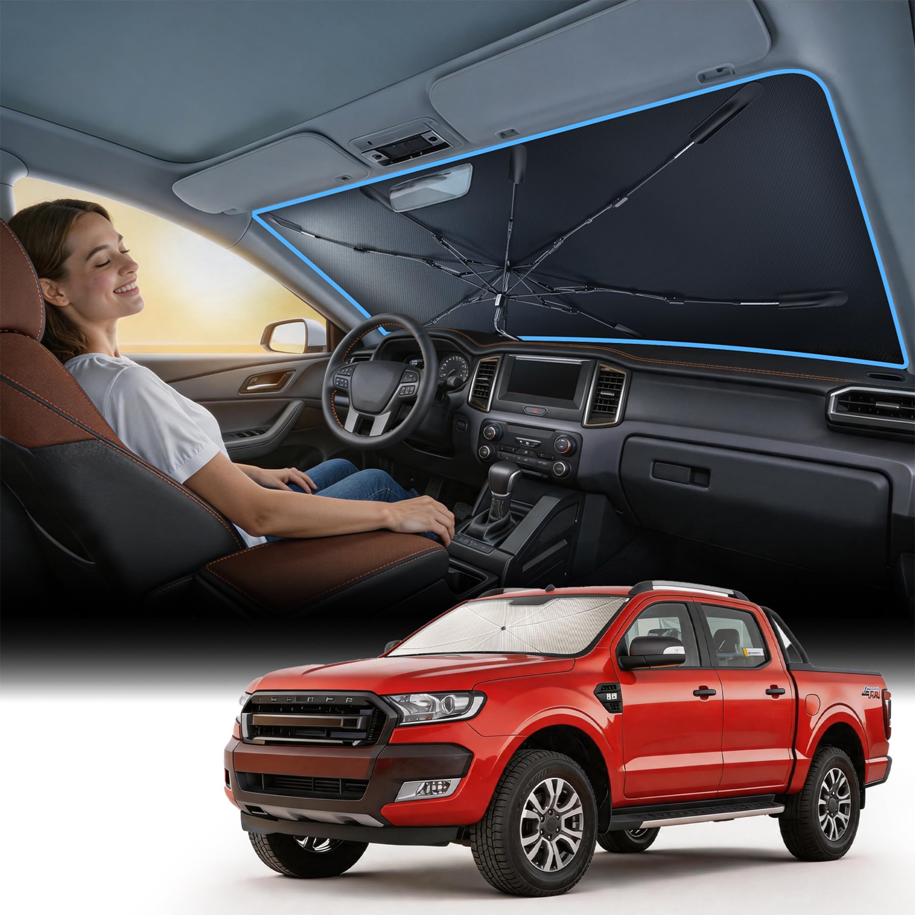 Foldable Windshield Sun Shade Umbrella for Cars