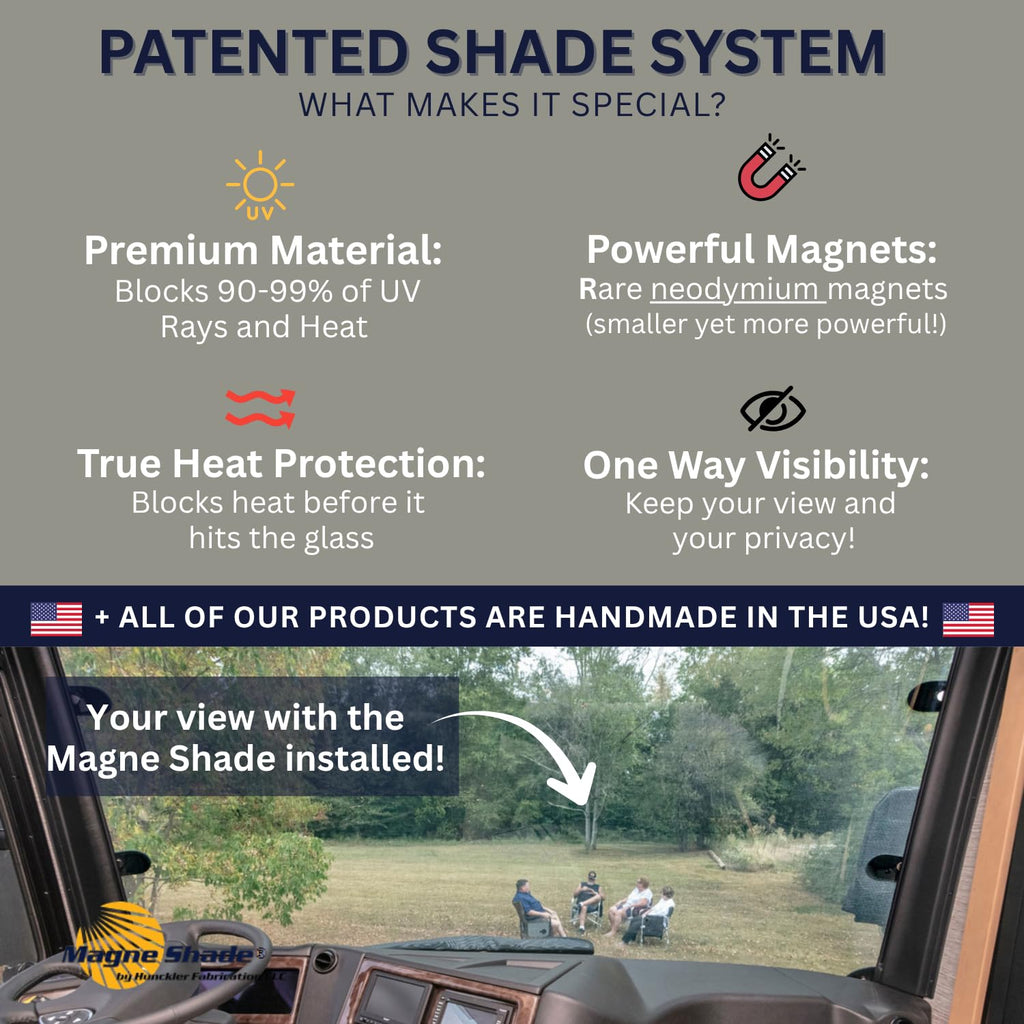 Magnetic RV Windshield Sun Shade for Heat Reduction