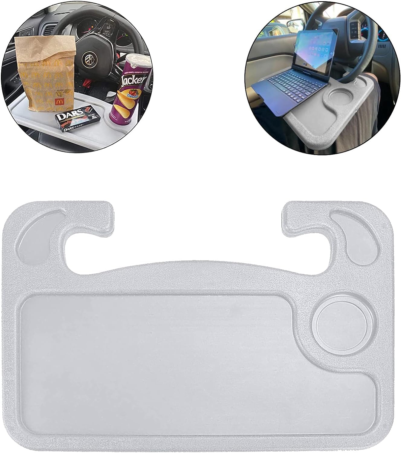 Portable Steering Wheel Desk for Laptop, Food & Work