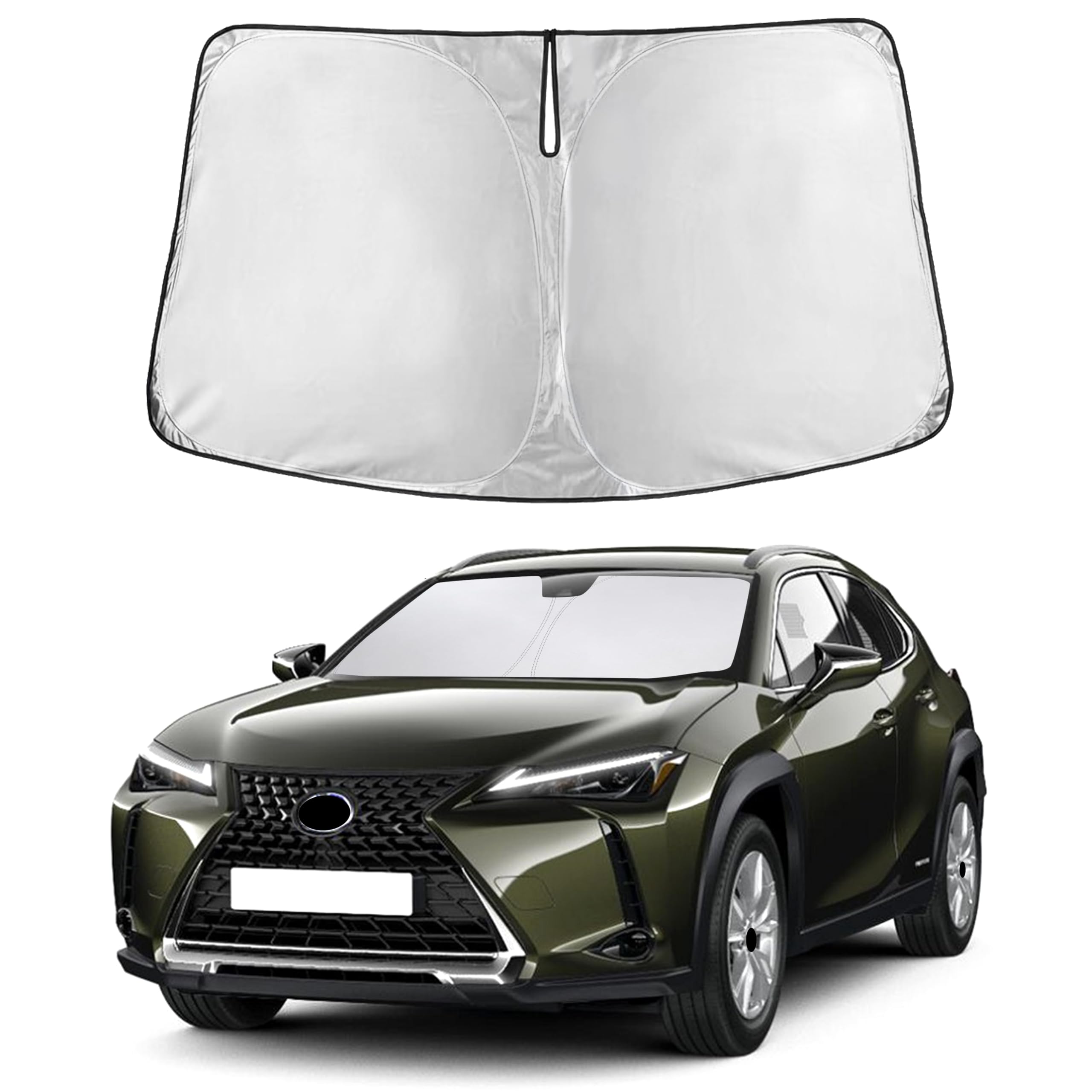 Front Windshield Sun Shade & Car Window Sun Visor