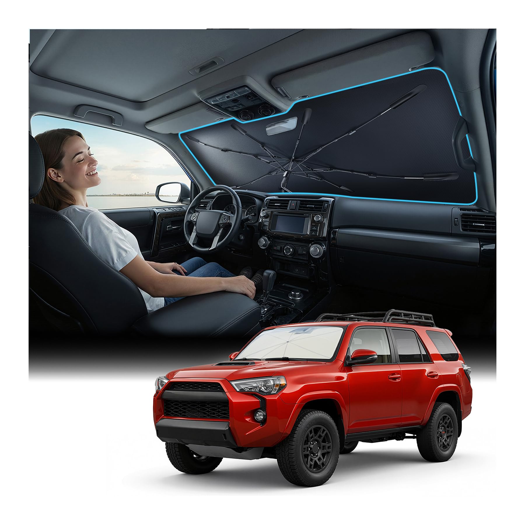 Foldable Windshield Sun Shade Umbrella for Cars