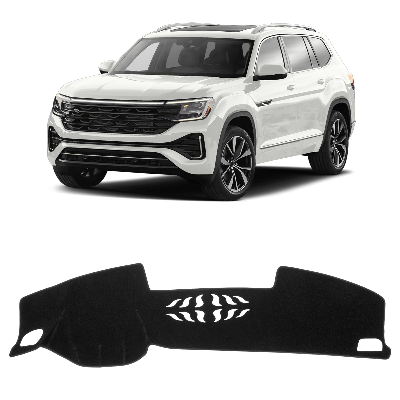 Gray & Black Non-Slip Dashboard Cover for Left-Hand Drive