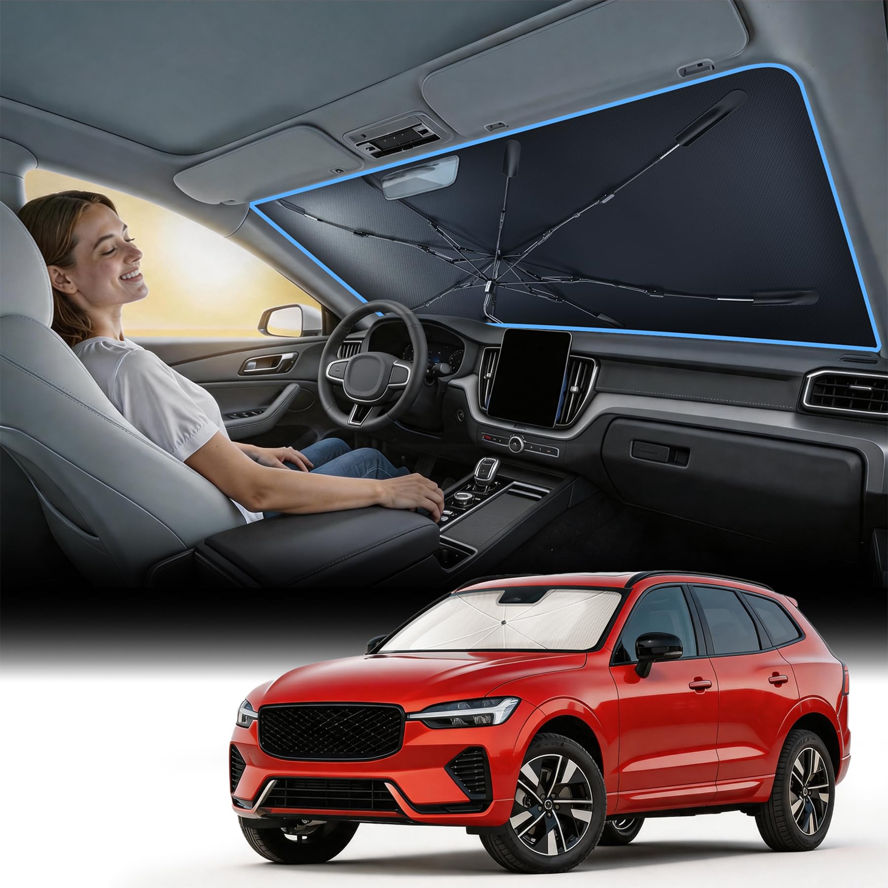 Foldable Windshield Sun Shade Umbrella for Cars
