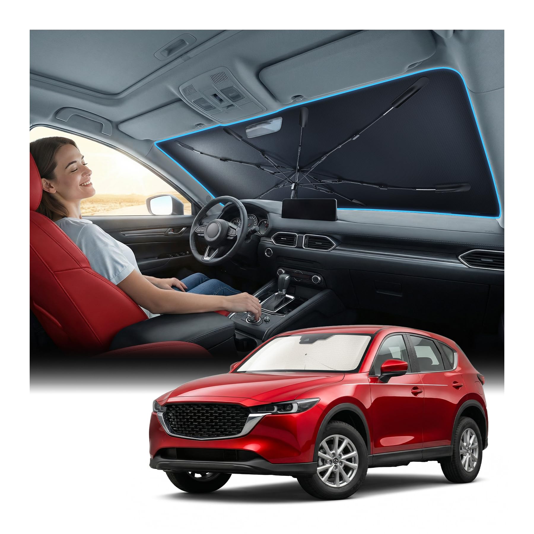 Foldable Windshield Sun Shade Umbrella for Cars