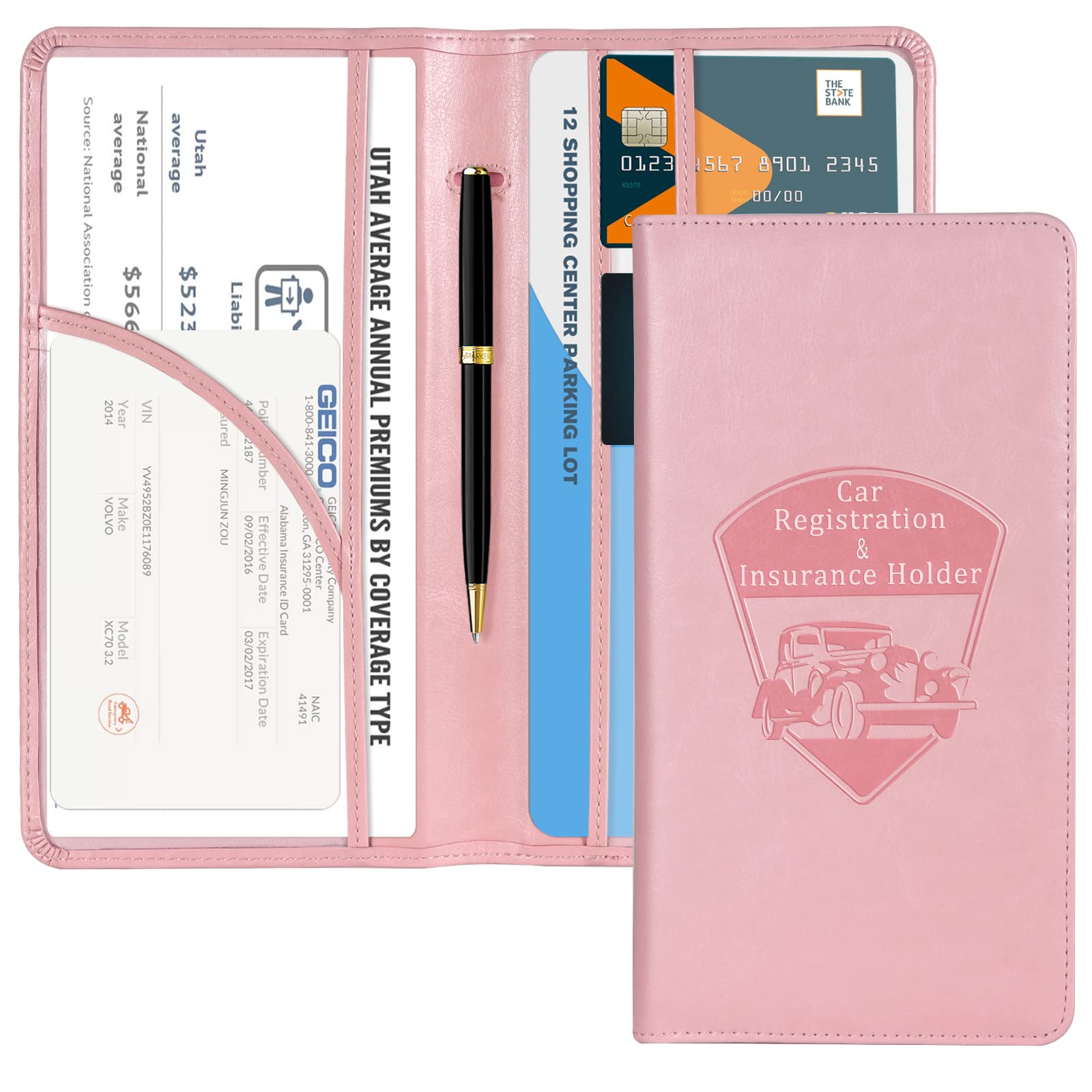 Car Registration & Insurance Holder for Glove Box Storage