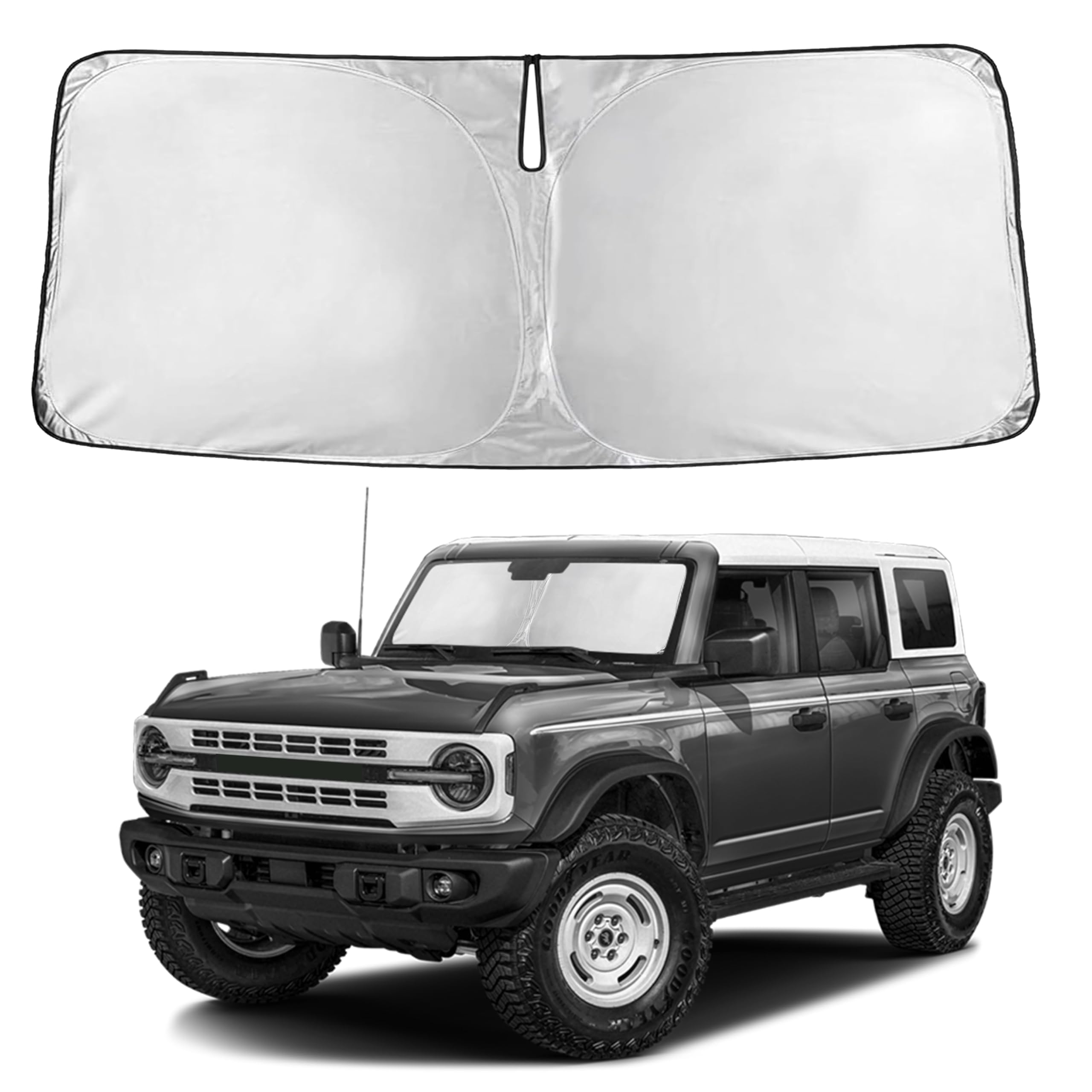 Reflective RV Windshield Sunshade for UV & Heat Protection